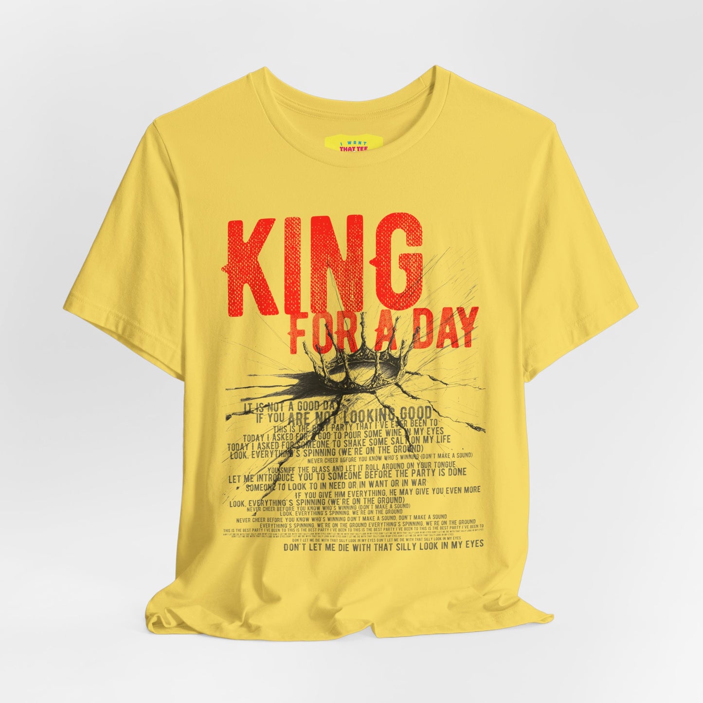 KING FOR A DAY - FAITH NO MORE (Unisex Jersey Short Sleeve Tee)