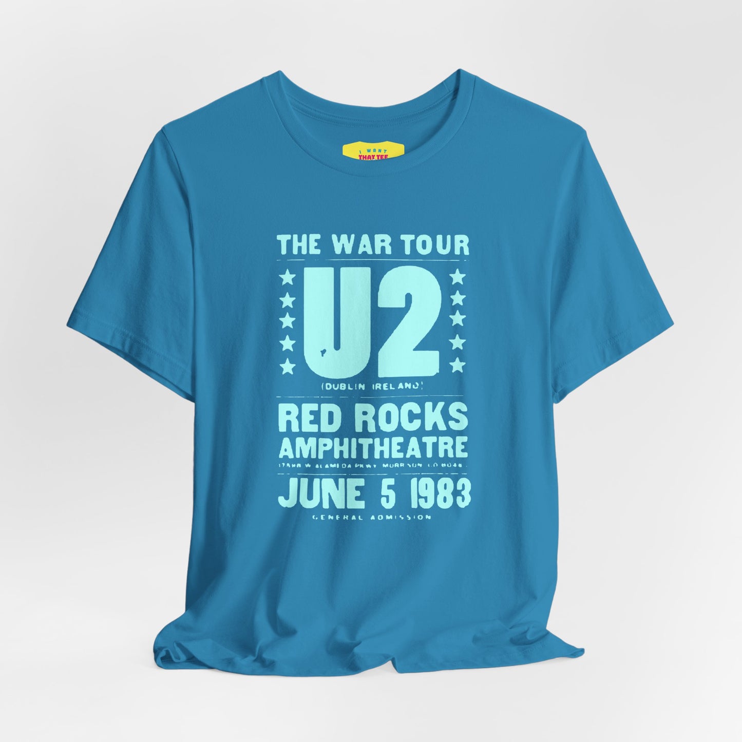 U2 THE WAR TOUR 1983 POSTER (Unisex Jersey Short Sleeve Tee)