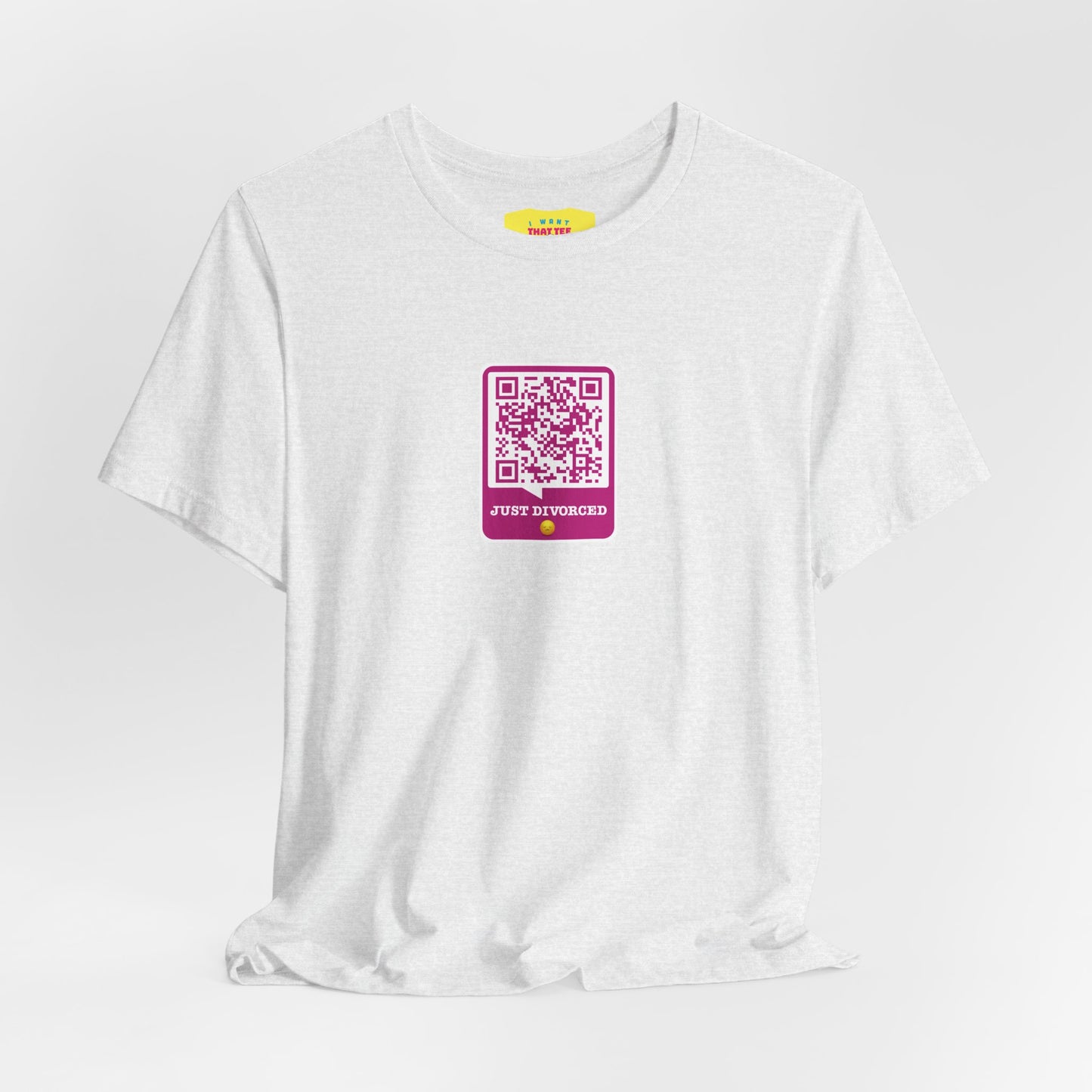 JUST DIVORCED - CELEBRATE QR JOKE (Unisex Softstyle T-Shirt)