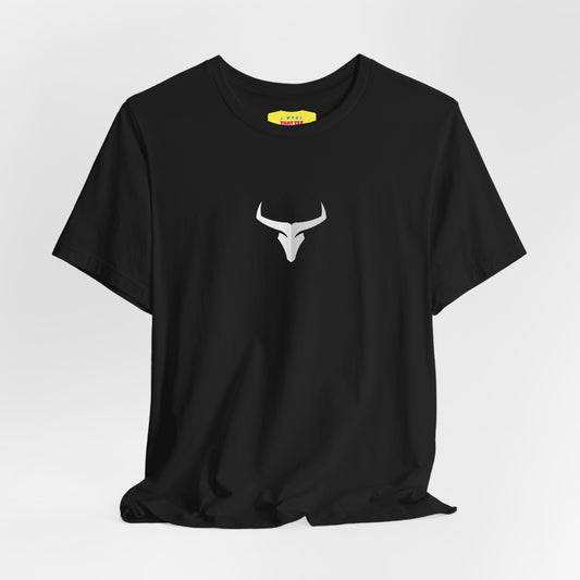 TAURUS WHITE LOGO - (Unisex Jersey Short Sleeve Tee)