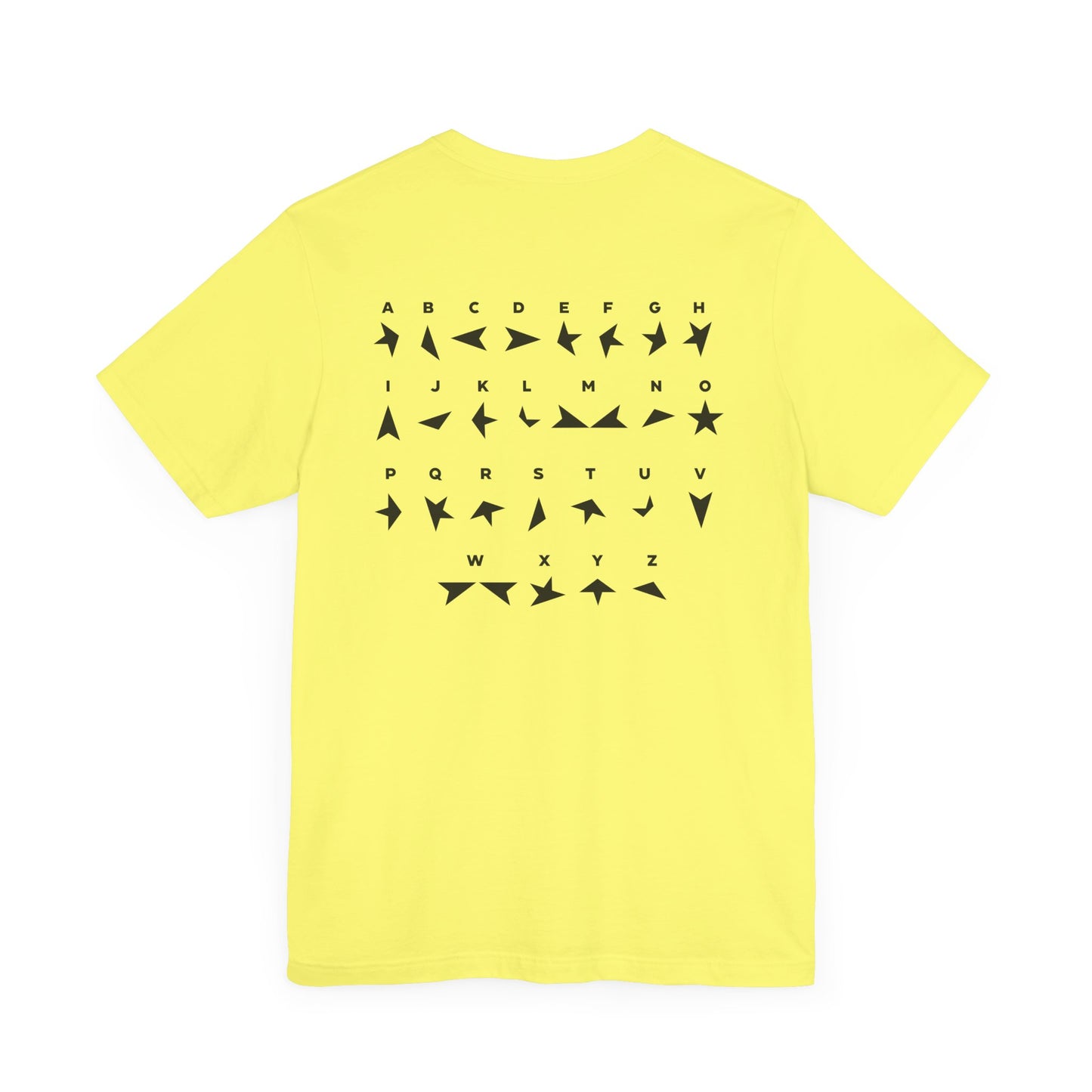 BLACKSTAR ALPHABET - DAVID BOWIE (Unisex Jersey Short Sleeve Tee)