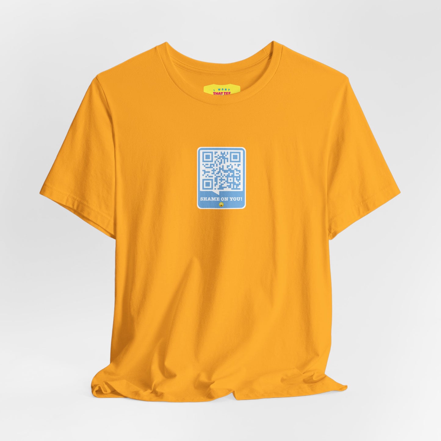 SHAME ON YOU - PORN QR JOKE (Unisex Softstyle T-Shirt)