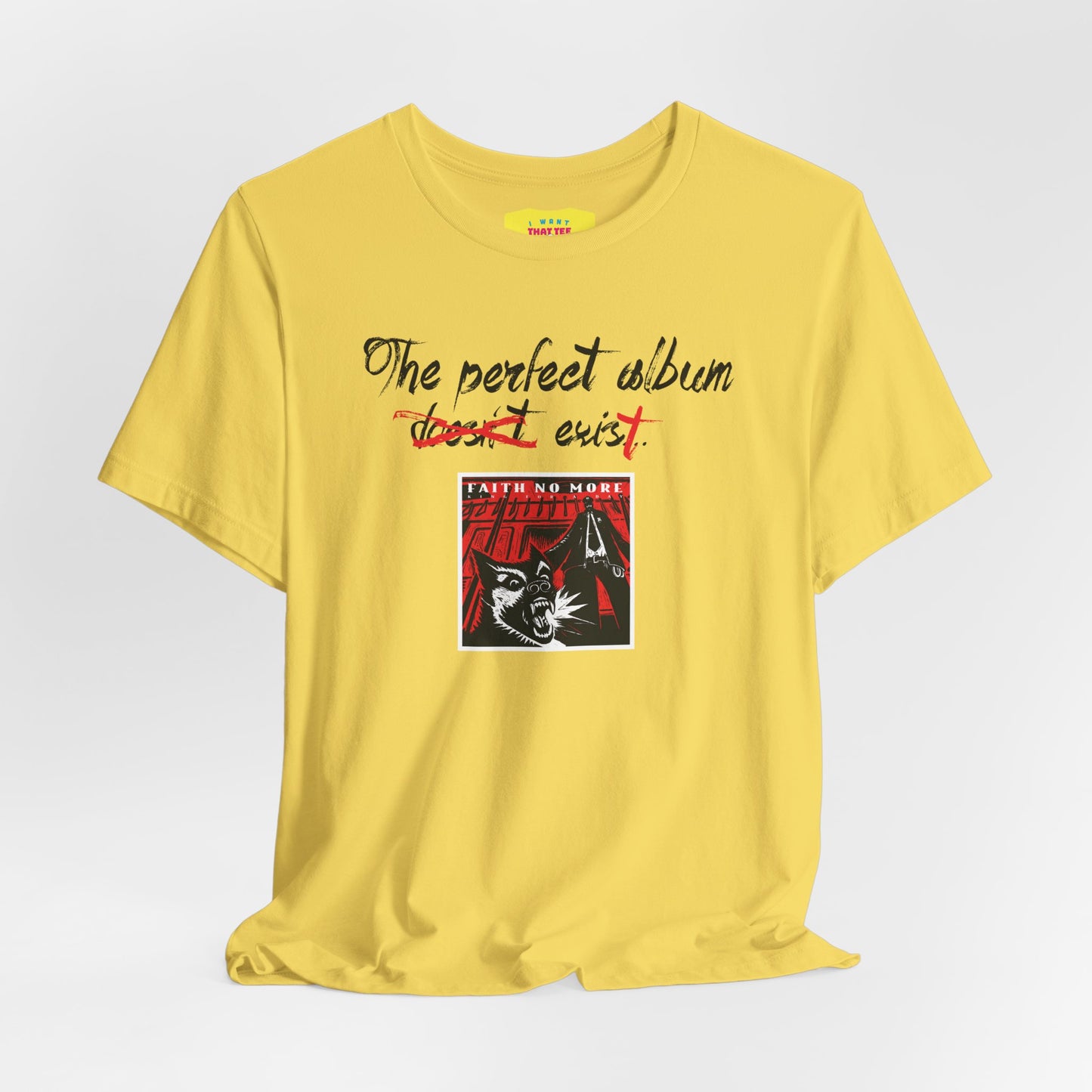 THE PERFECT ALBUM DOESN'T EXIS... - FAITH NO MORE ALBUM COVER (Unisex Jersey Short Sleeve Tee)