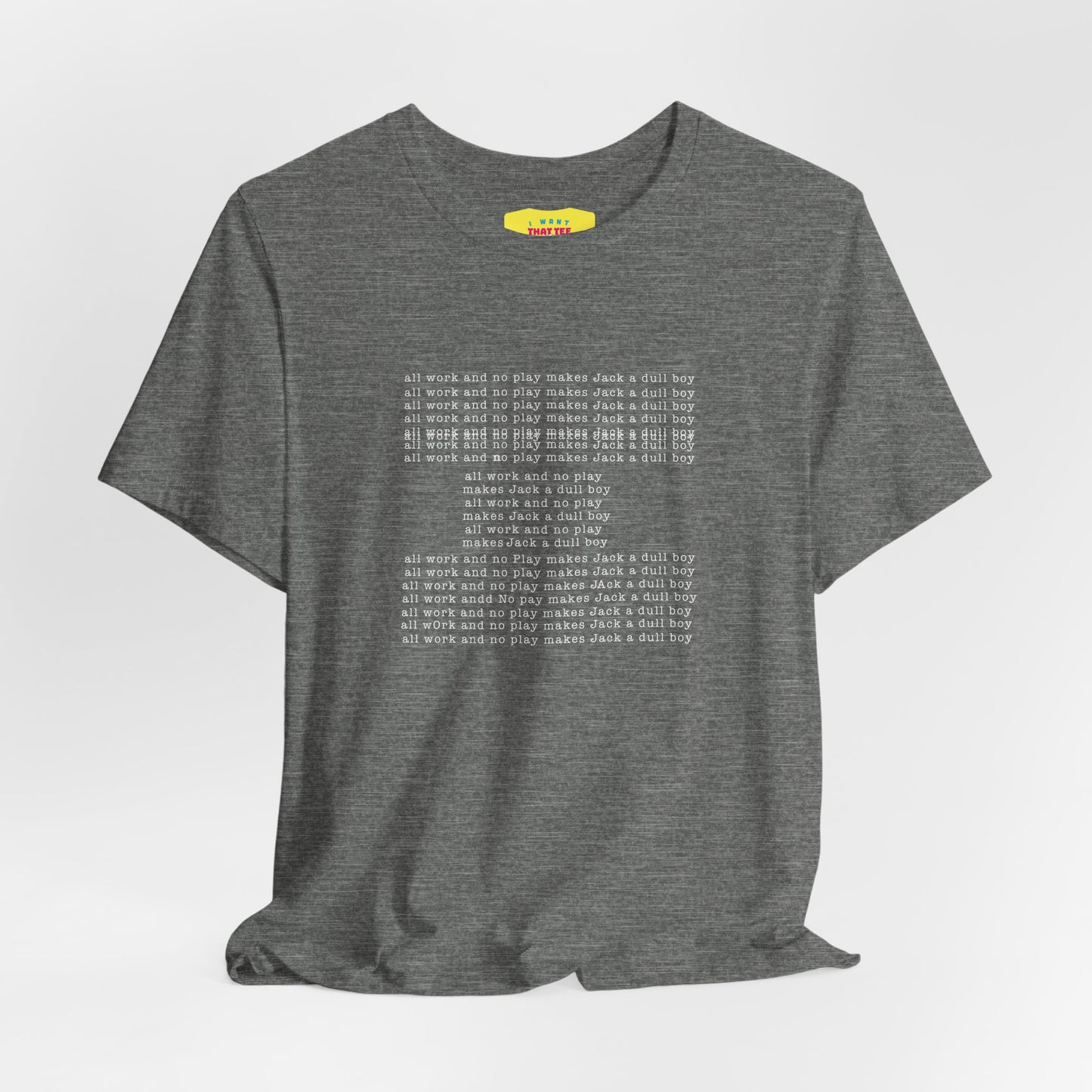 THE SHINING (white text, Unisex Softstyle T-Shirt)