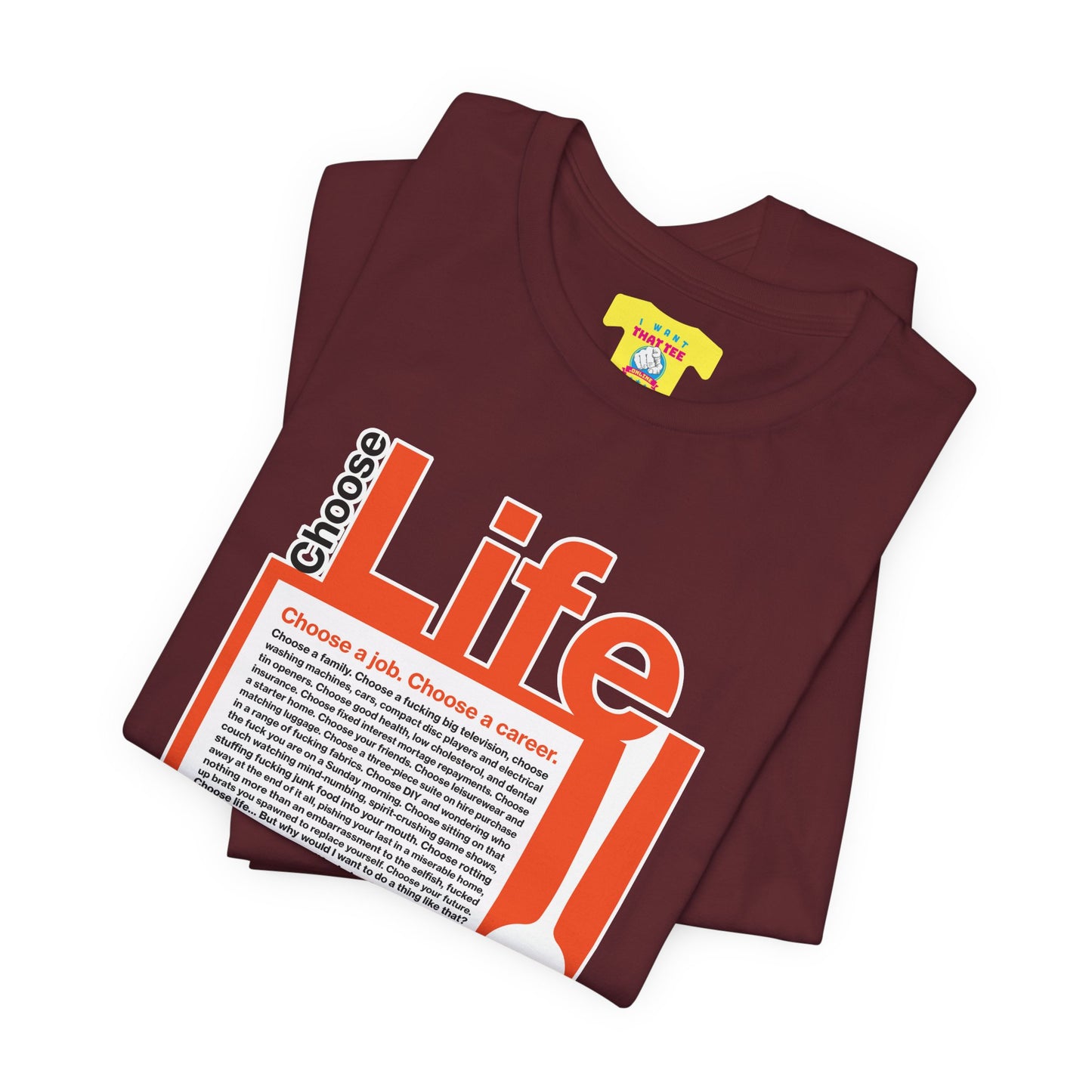 CHOOSE LIFE - TRAINSPOTTING (Unisex Softstyle T-Shirt)