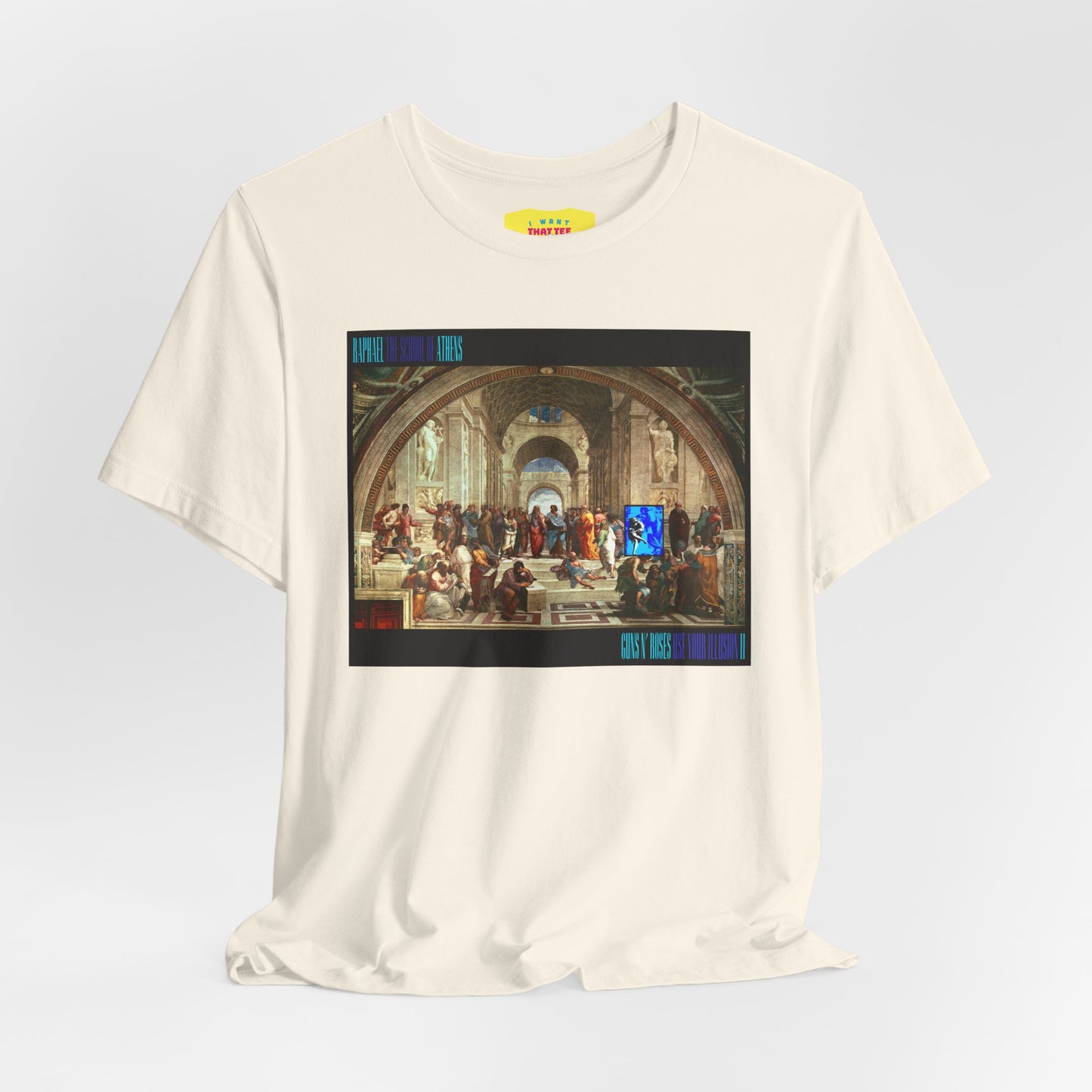 GUNS N ROSES - USE YOUR ILLUSION II ALBUM COVER + RAPHAEL ART (Unisex Jersey Short Sleeve Tee)