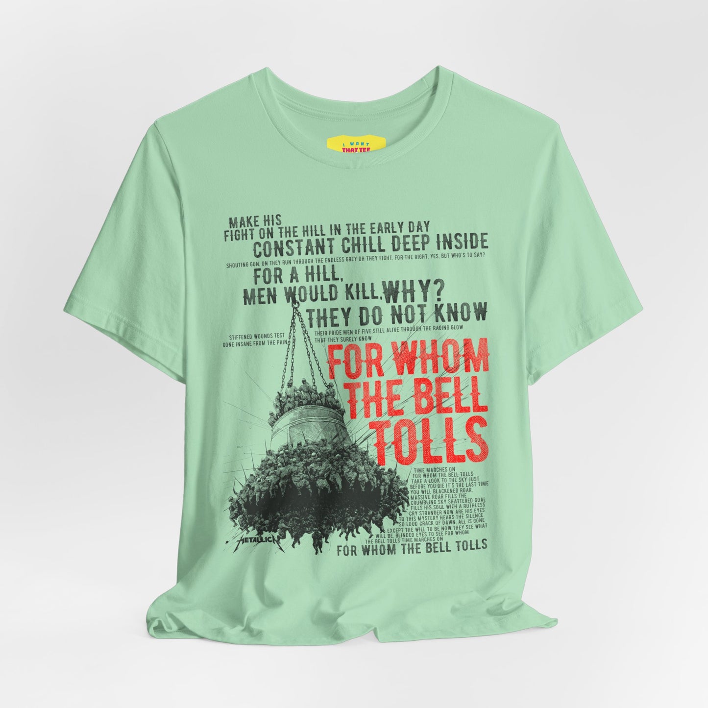 FOR WHOM THE BELL TOLLS - METALLICA (Unisex Jersey Short Sleeve Tee)