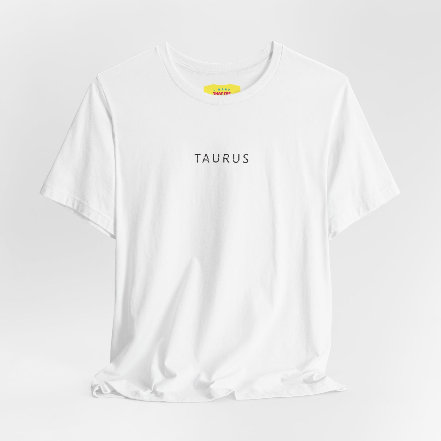 TAURUS BLACK WORD LOGO - (Unisex Jersey Short Sleeve Tee)