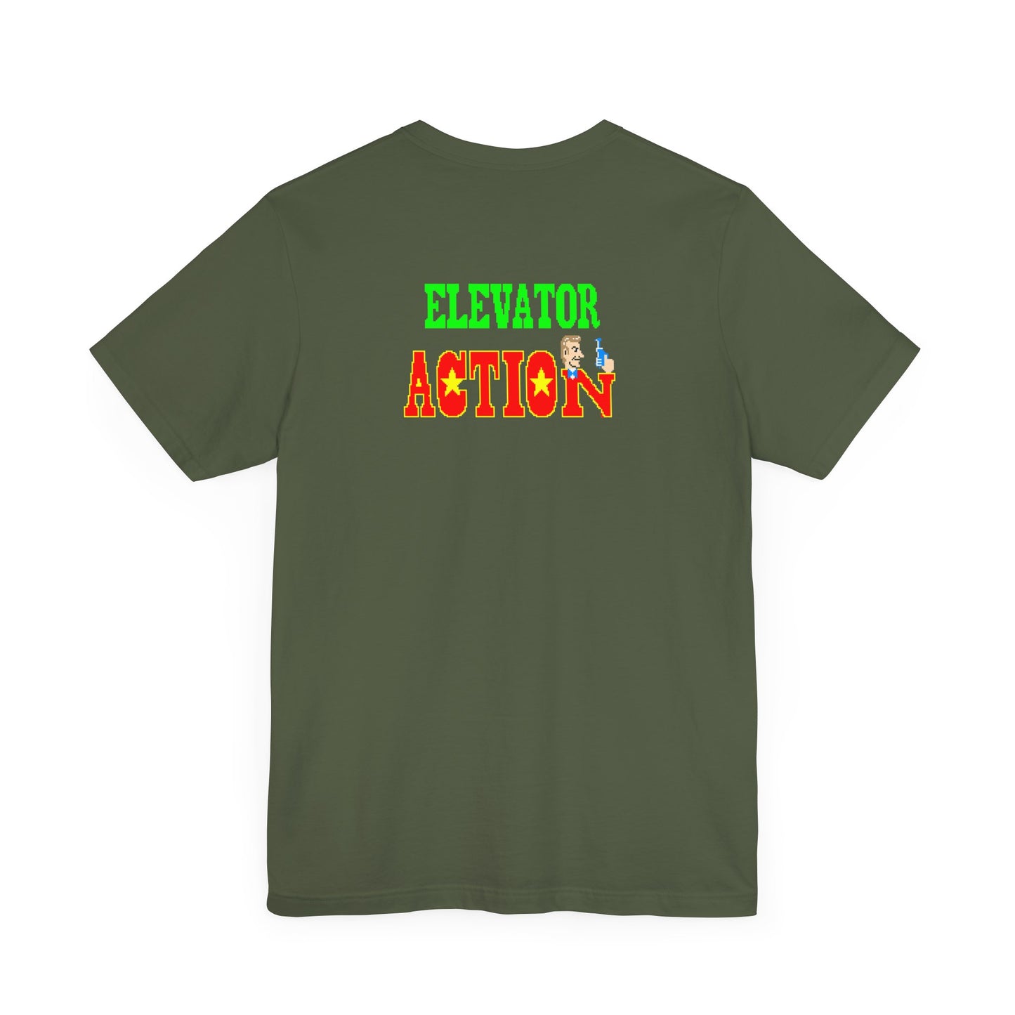 ELEVATOR ACTION ARCADE SCREEN (Unisex Jersey Short Sleeve Tee)