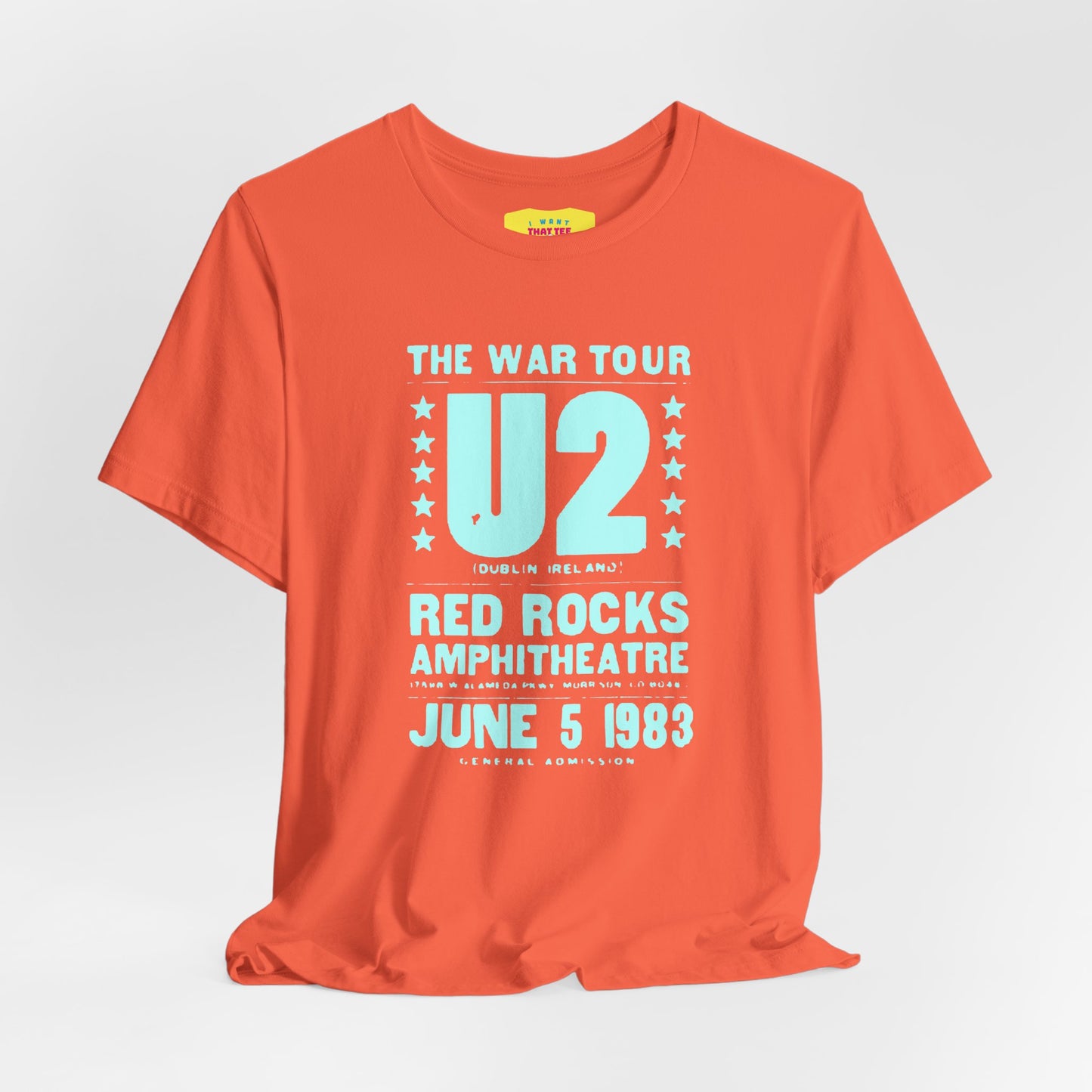 U2 THE WAR TOUR 1983 POSTER (Unisex Jersey Short Sleeve Tee)