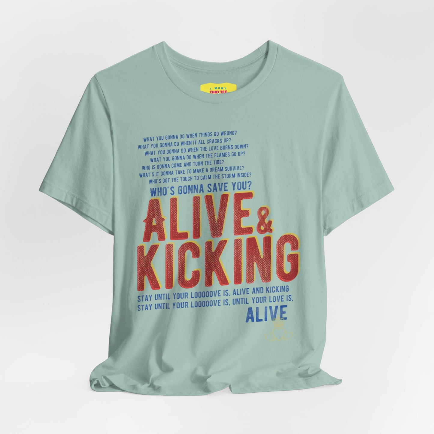 SIMPLE MINDS - ALIVE & KICKING (Unisex Jersey Short Sleeve Tee)