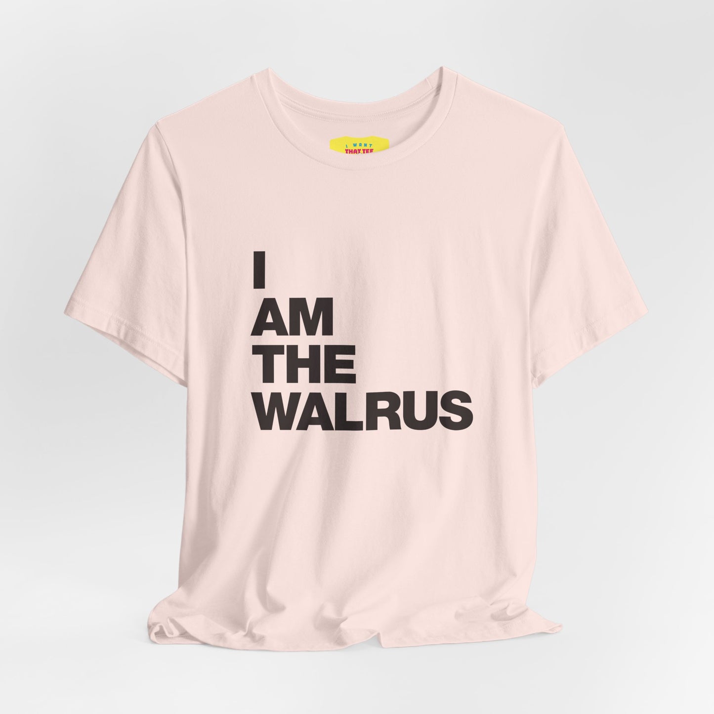 I AM THE WALRUS - THE BEATLES (Black text, Unisex Softstyle T-Shirt)