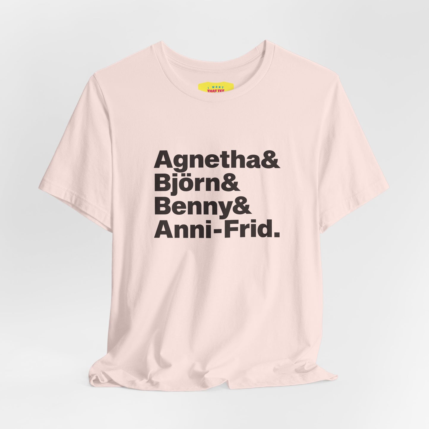 ABBA (Black text, Unisex Softstyle T-Shirt)