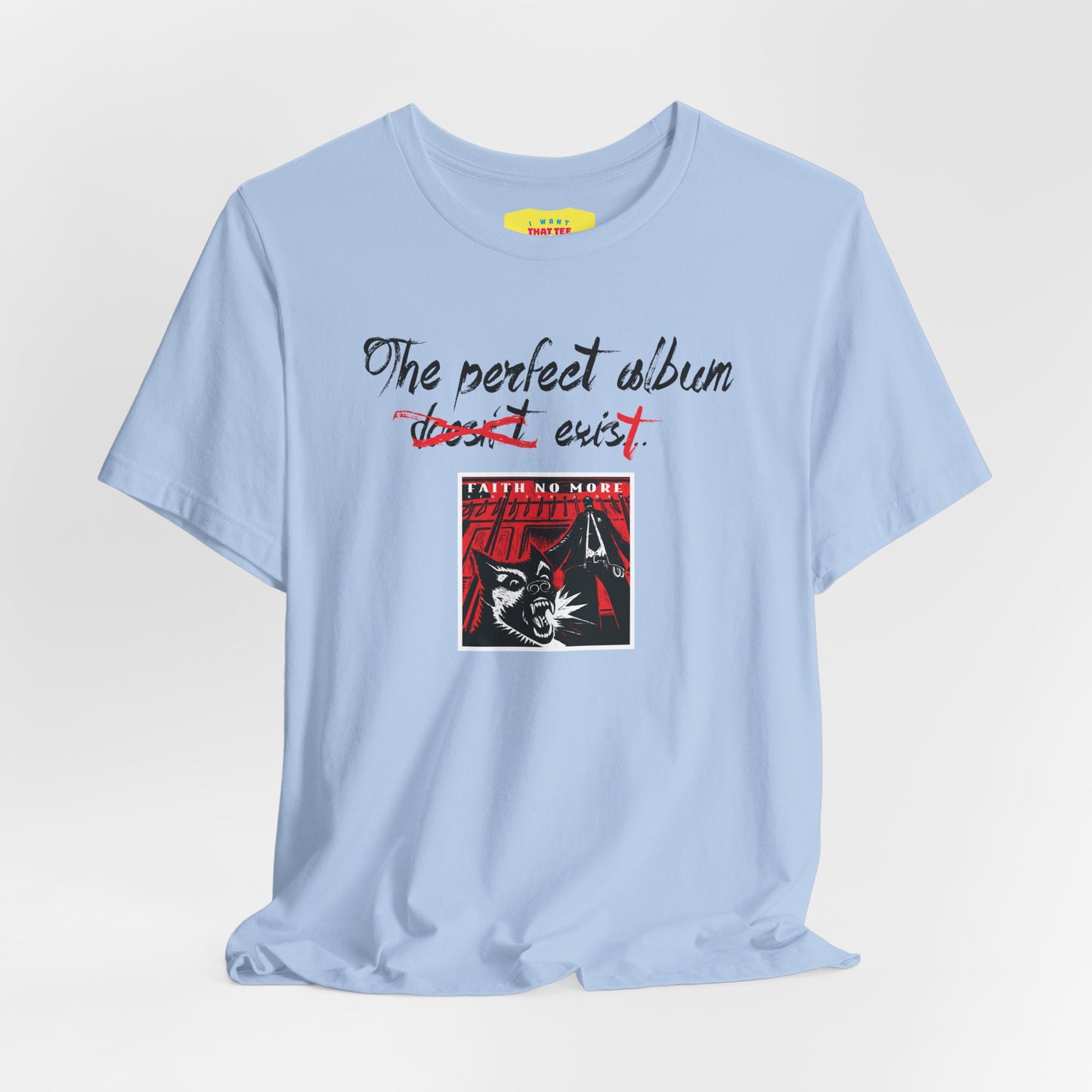 THE PERFECT ALBUM DOESN'T EXIS... - FAITH NO MORE ALBUM COVER (Unisex Jersey Short Sleeve Tee)