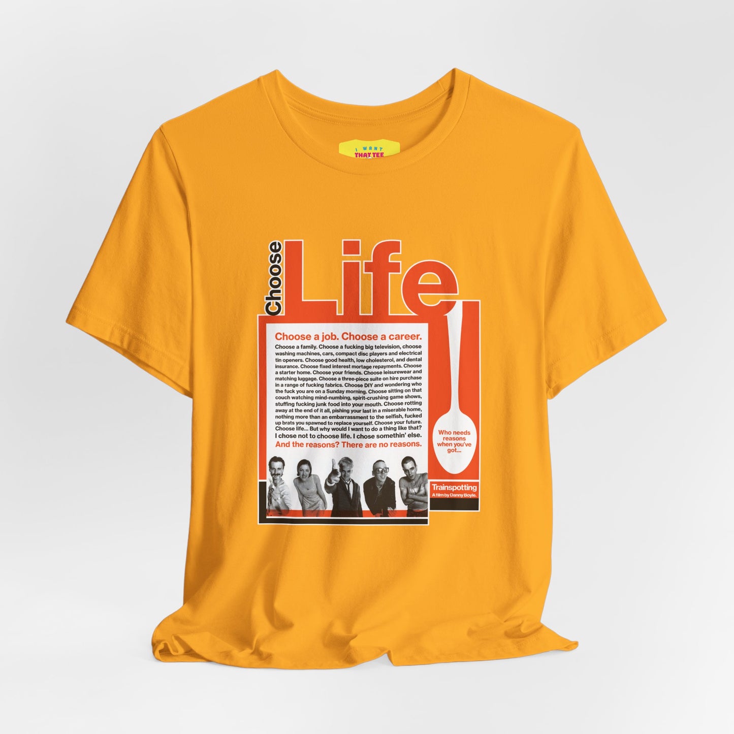 CHOOSE LIFE - TRAINSPOTTING (Unisex Softstyle T-Shirt)