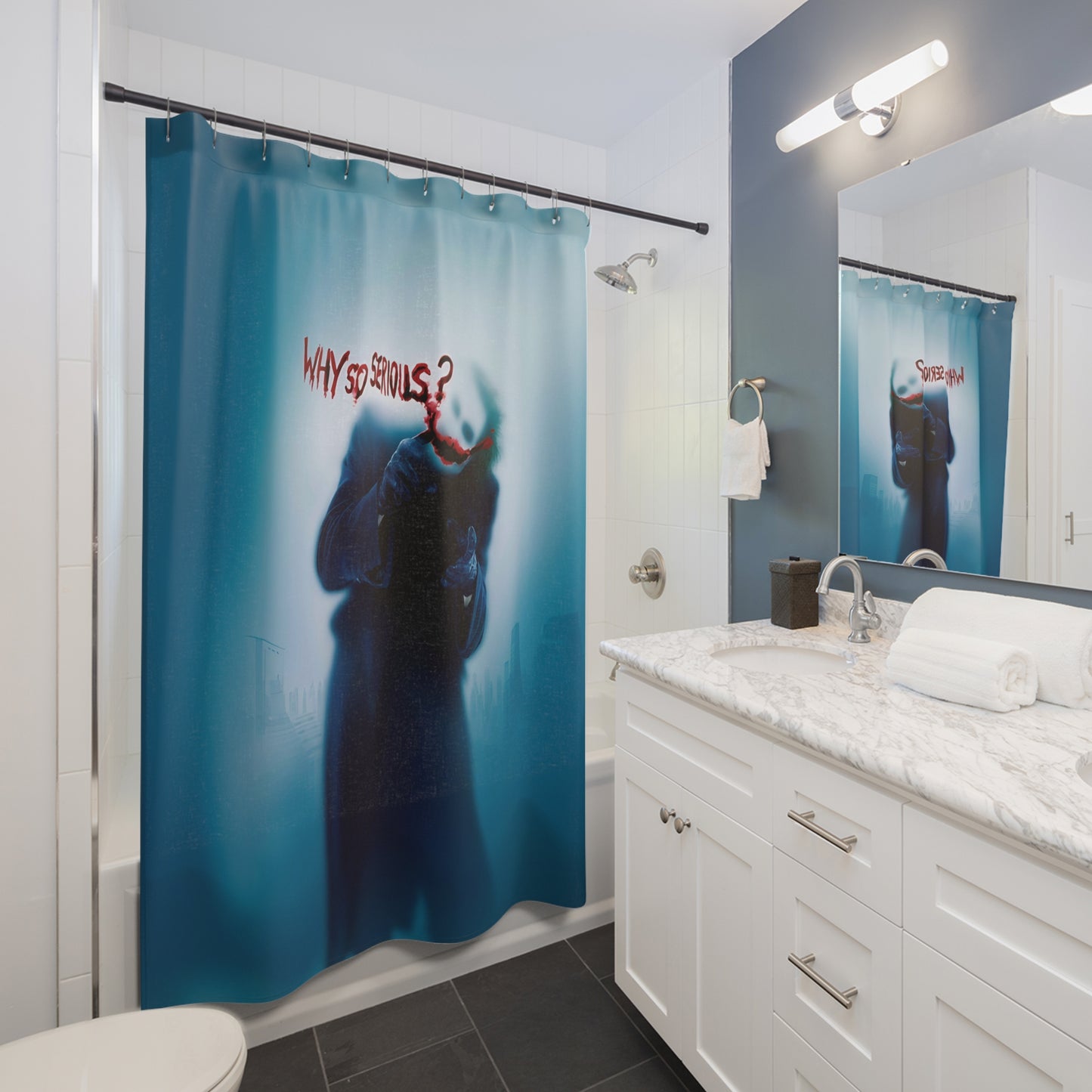 THE DARK KNIGHT JOKER SHOWER CURTAIN