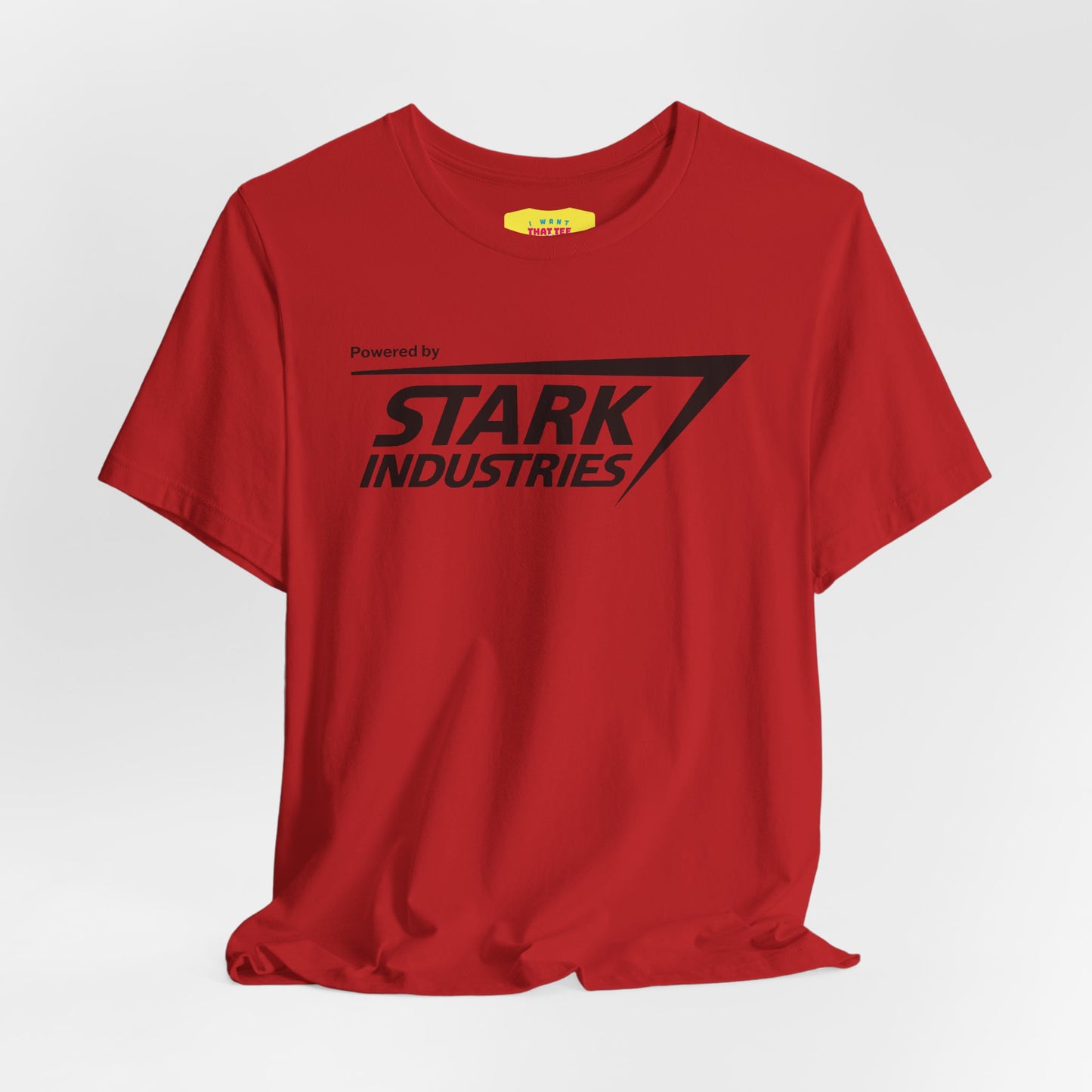 POWERED BY STARK INDUSTRIES (Unisex Jersey Short Sleeve Tee)