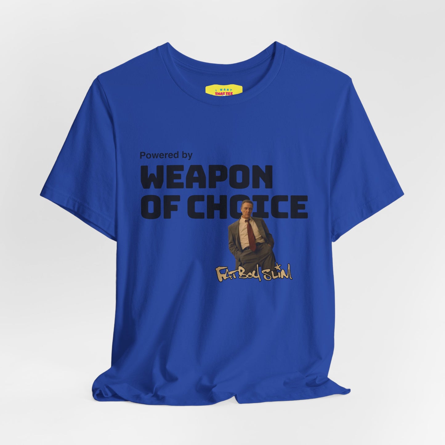 POWERED BY WEAPON OF CHOICE - FATBOY SLIM (Unisex Softstyle T-Shirt)