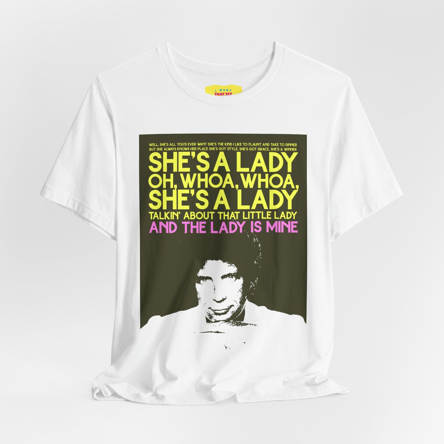 SHE'S A LADY - TOM JONES (Unisex Jersey Short Sleeve Tee)