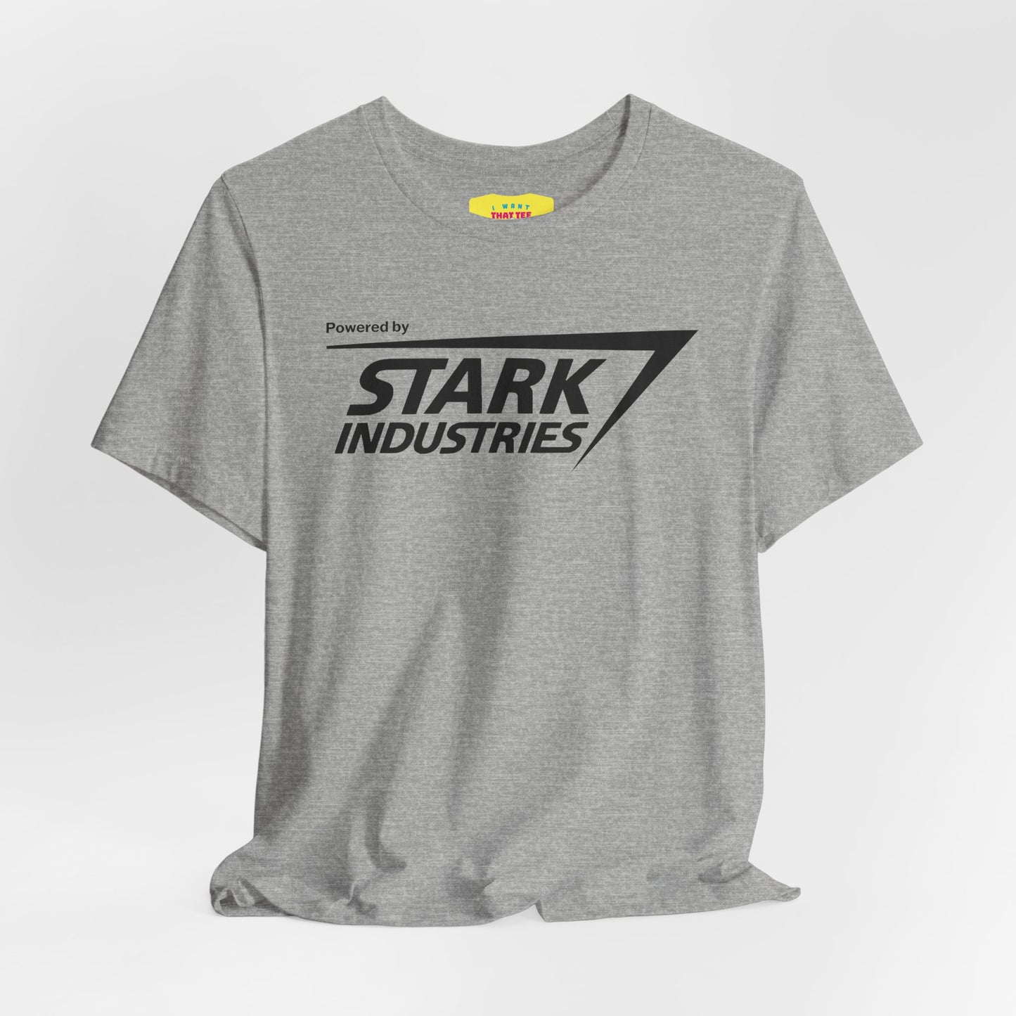 POWERED BY STARK INDUSTRIES (Unisex Jersey Short Sleeve Tee)