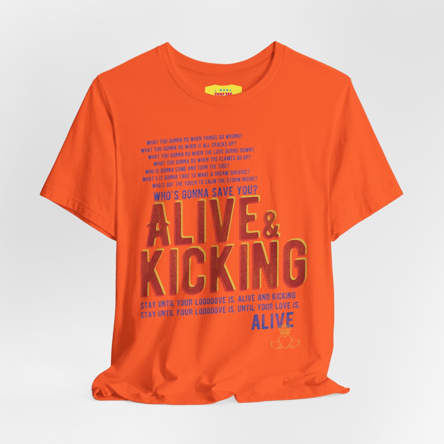 SIMPLE MINDS - ALIVE & KICKING (Unisex Jersey Short Sleeve Tee)