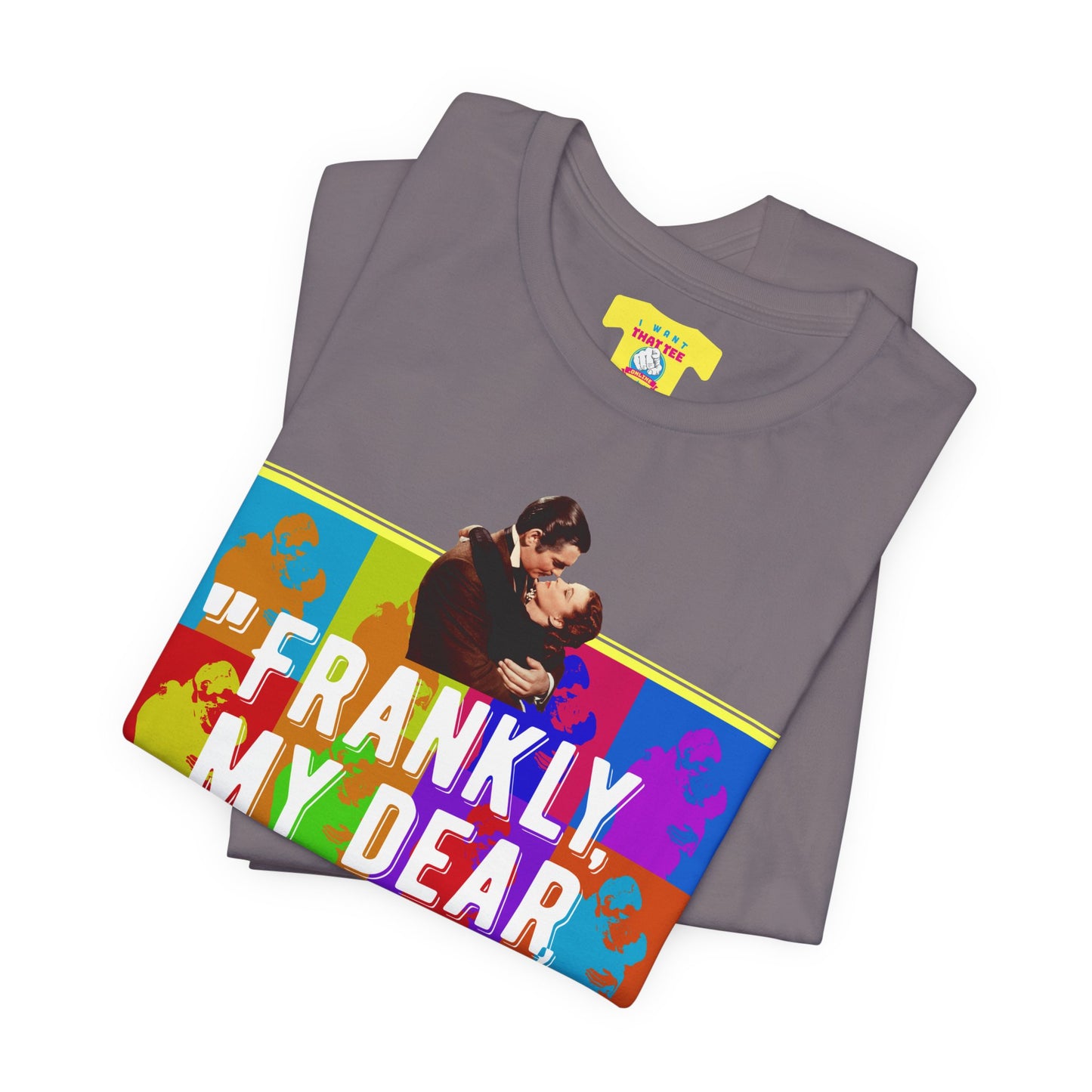 FRANKLY, MY DEAR, I DON'T GIVE A DAMN - GONE WITH THE WIND QUOTE (Unisex Jersey Short Sleeve Tee)