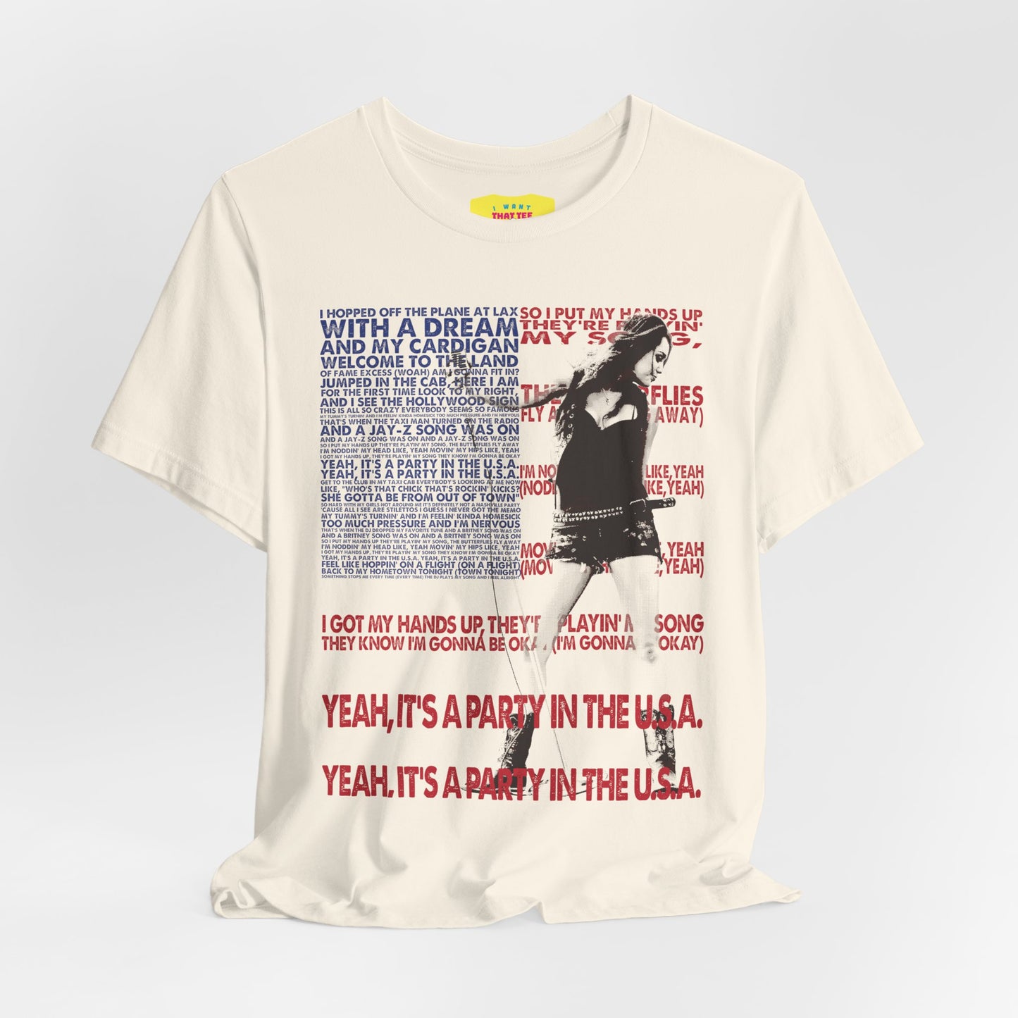 PARTY IN THE USA - MILEY CYRUS (Unisex Jersey Short Sleeve Tee)