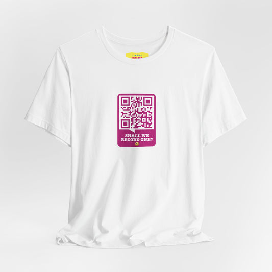 SHALL WE RECORD ONE? - PORN QR JOKE (Unisex Softstyle T-Shirt)