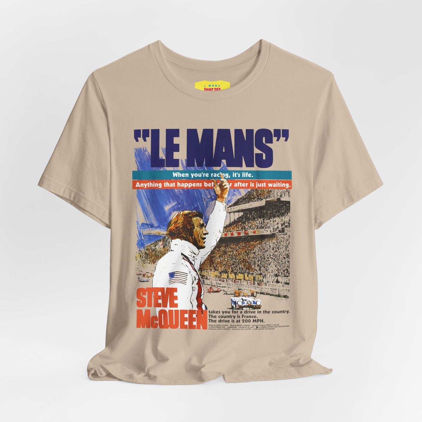 LE MANS MOVIE POSTER (Unisex Jersey Short Sleeve Tee)