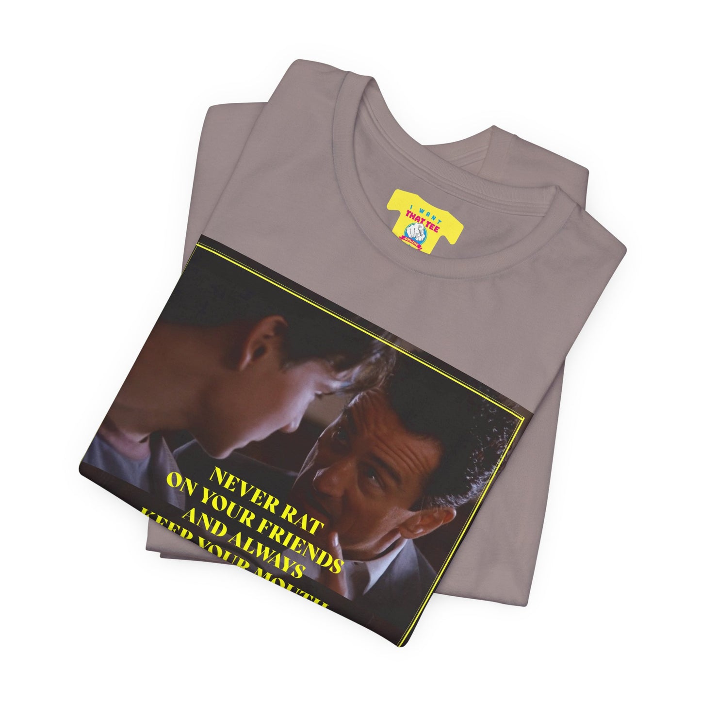 NEVER RAT ON YOUR FRIENDS - GOODFELLAS QUOTE (Unisex Jersey Short Sleeve Tee)