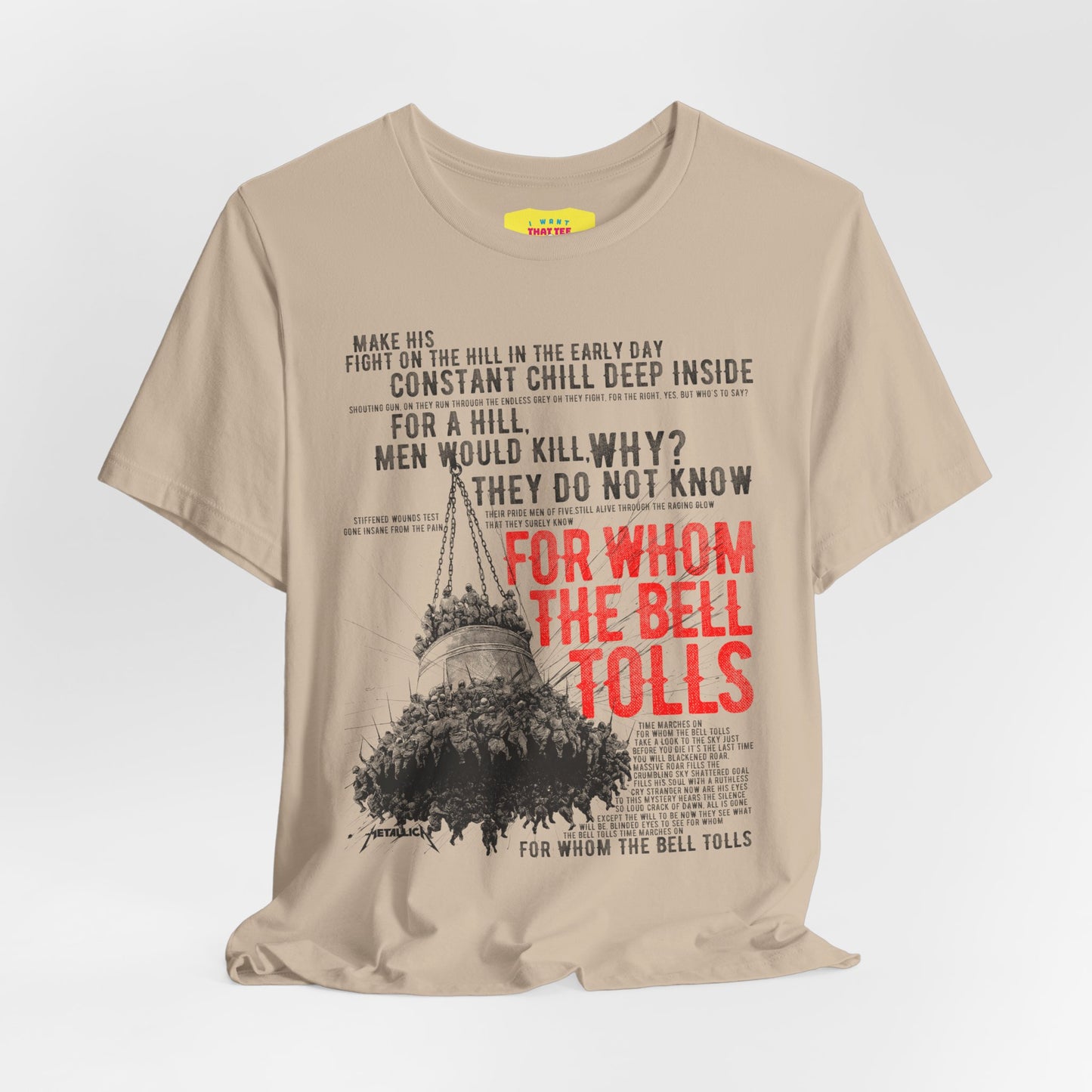 FOR WHOM THE BELL TOLLS - METALLICA (Unisex Jersey Short Sleeve Tee)