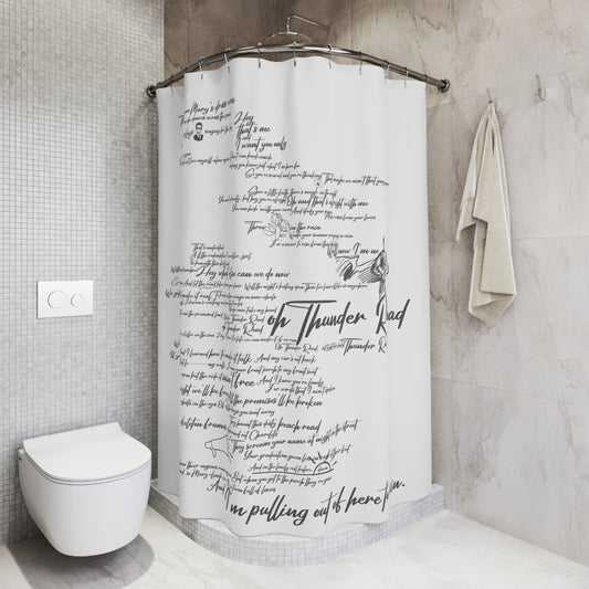 THUNDER ROAD - BRUCE SPRINGSTEEN LYRICS SHOWER CURTAIN