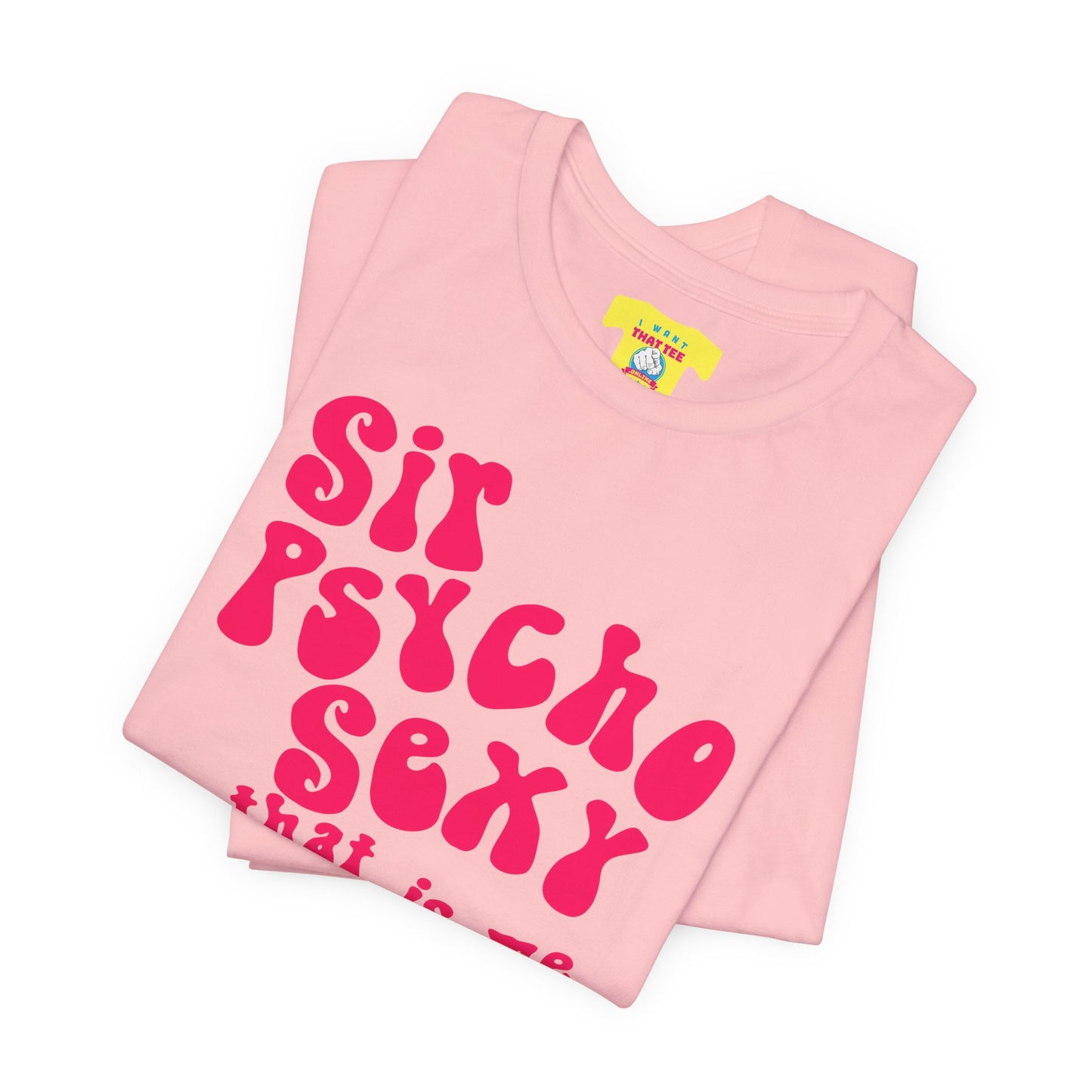 SIR PSYCHO SEXY / Red Hot Chili Peppers (Pink text, Unisex Softstyle T-Shirt)