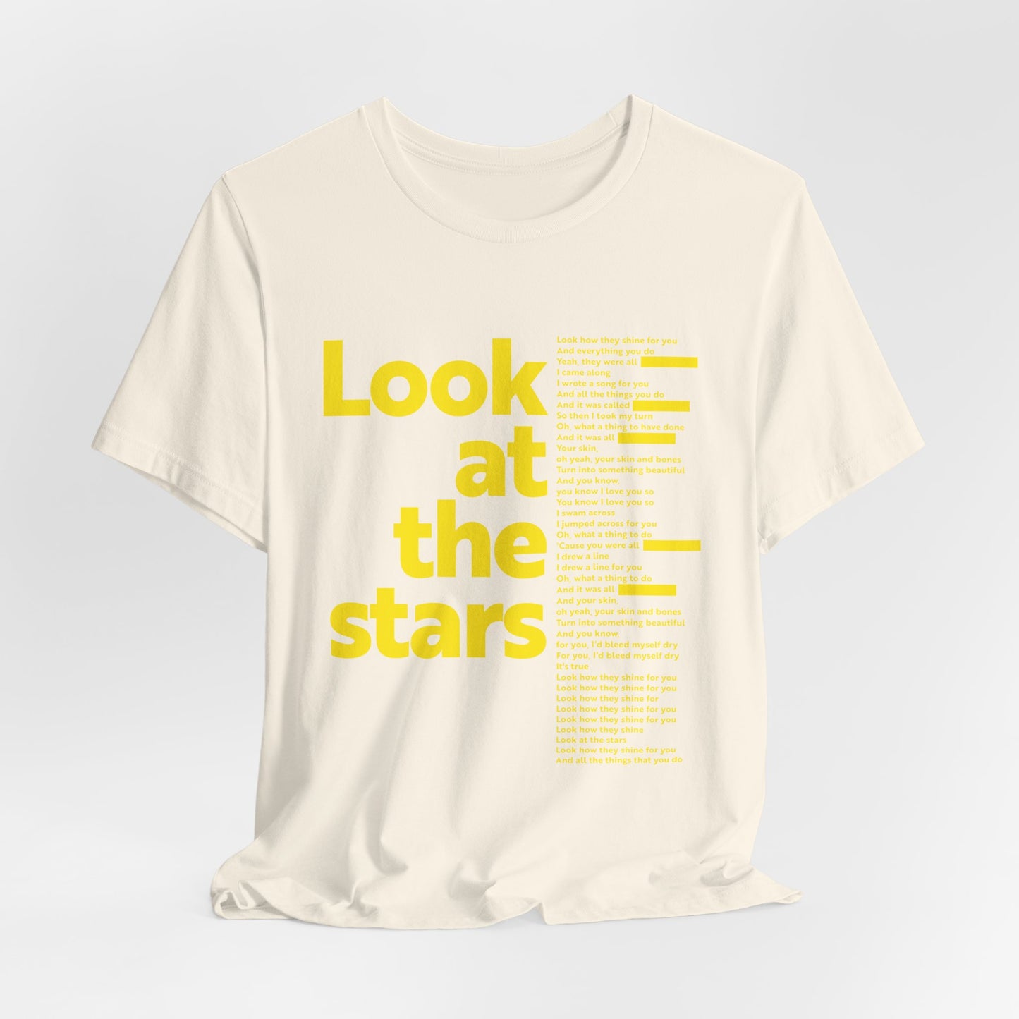 YELLOW - COLDPLAY LYRICS (Unisex Softstyle T-Shirt)