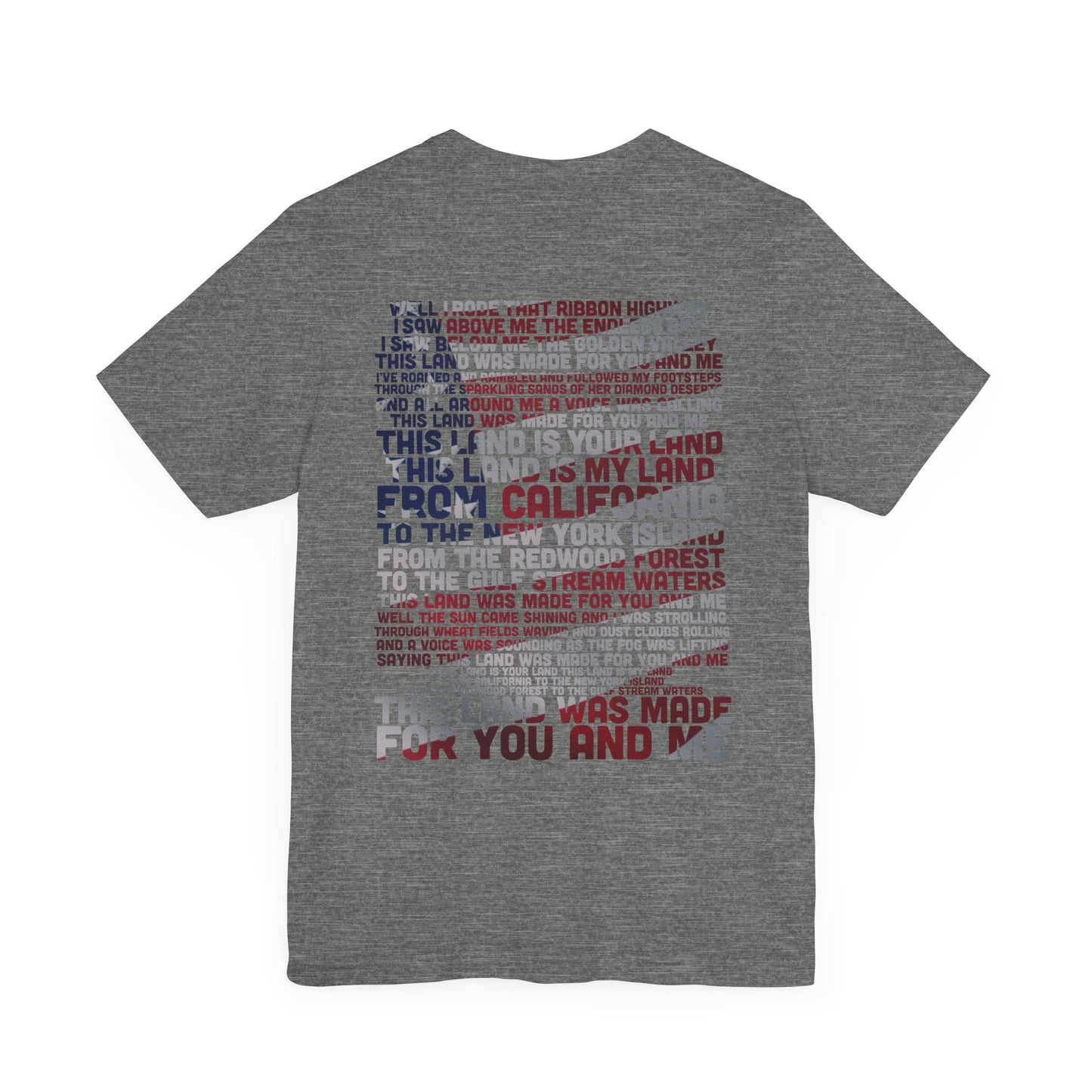 THIS LAND IS YOUR LAND - BRUCE SPRINGSTEEN (Unisex Jersey Short Sleeve Tee)