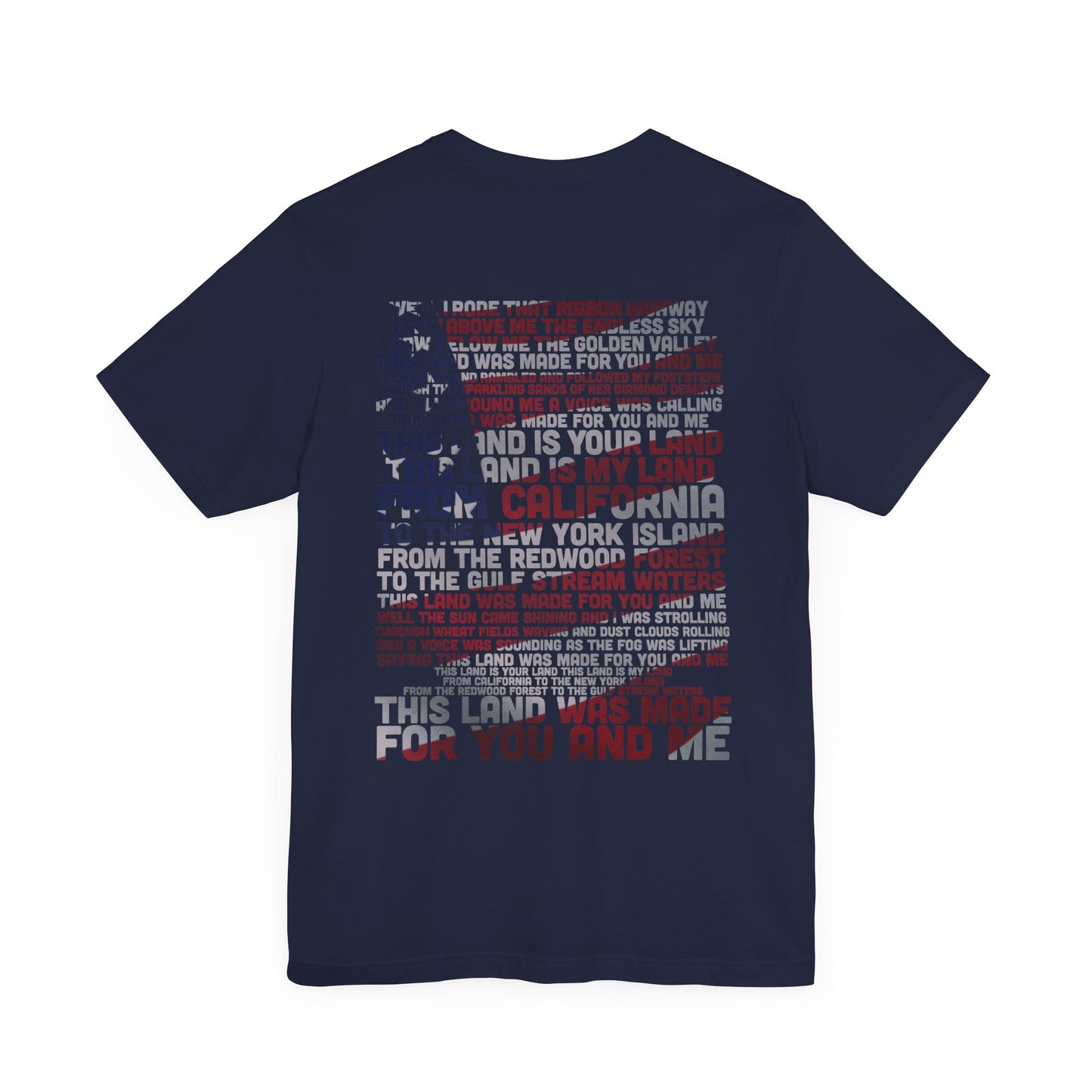 THIS LAND IS YOUR LAND - BRUCE SPRINGSTEEN (Unisex Jersey Short Sleeve Tee)