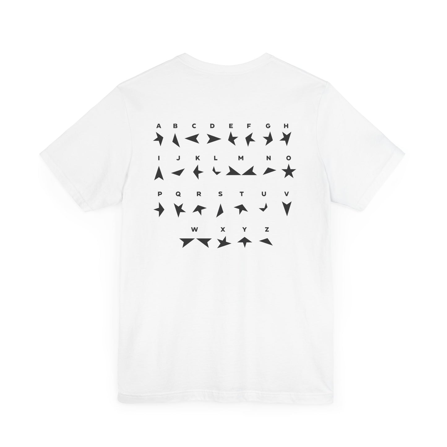 BLACKSTAR ALPHABET - DAVID BOWIE (Unisex Jersey Short Sleeve Tee)