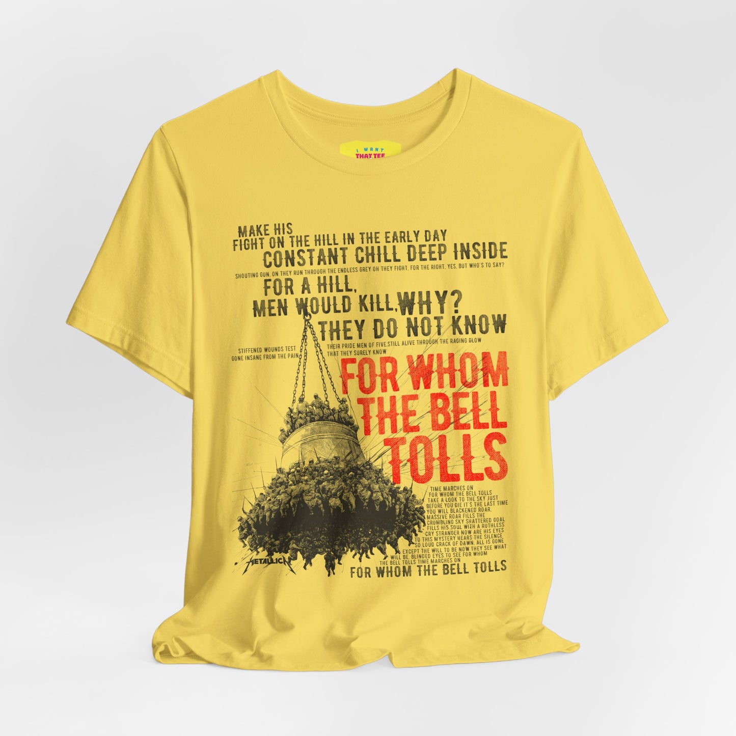 FOR WHOM THE BELL TOLLS - METALLICA (Unisex Jersey Short Sleeve Tee)