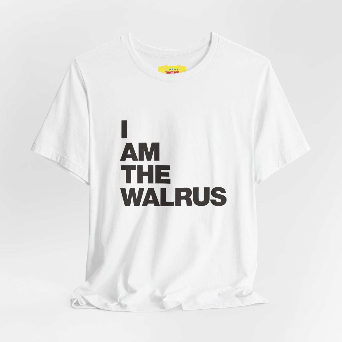 I AM THE WALRUS - THE BEATLES (Black text, Unisex Softstyle T-Shirt)