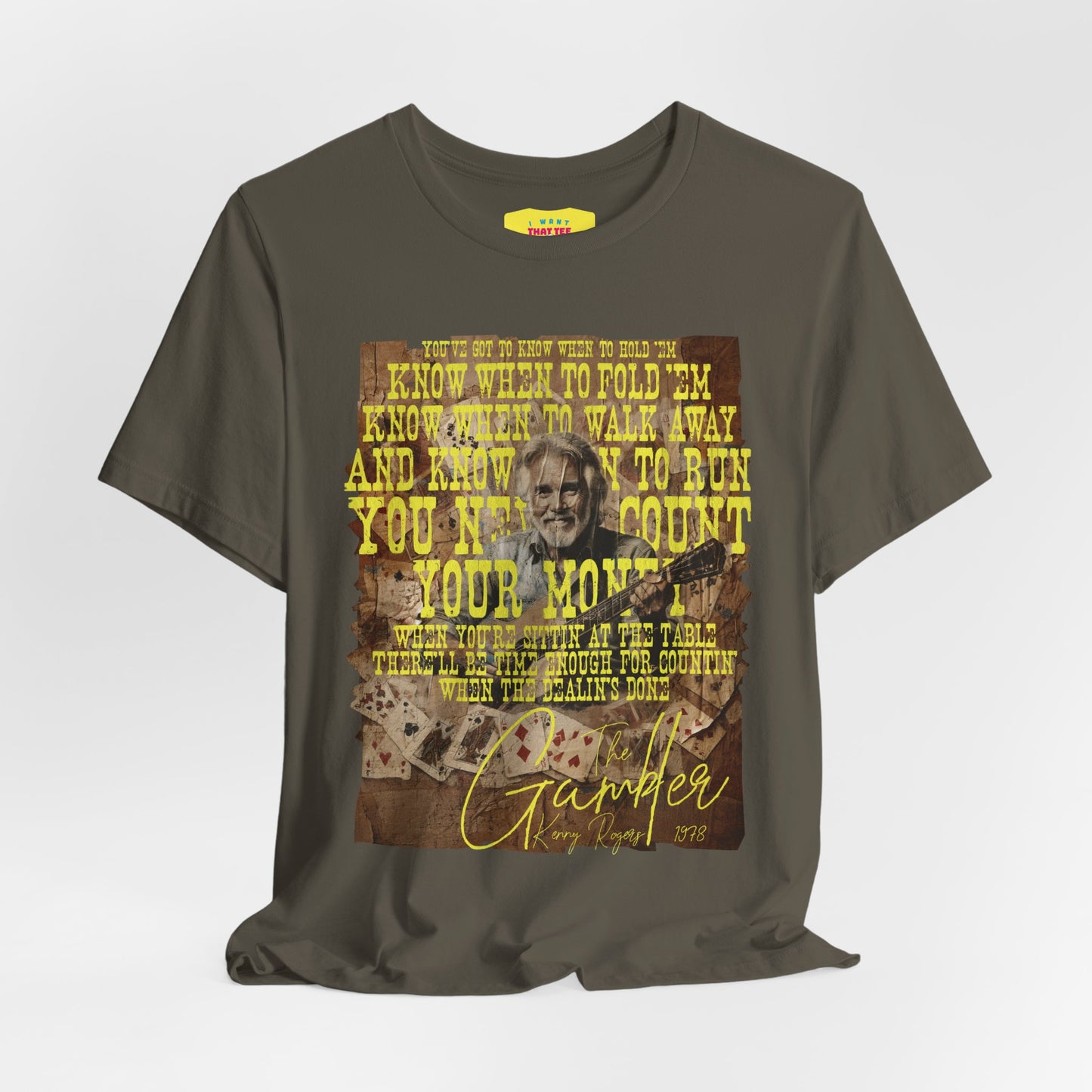 THE GAMBLER - KENNY ROGERS (Unisex Jersey Short Sleeve Tee)