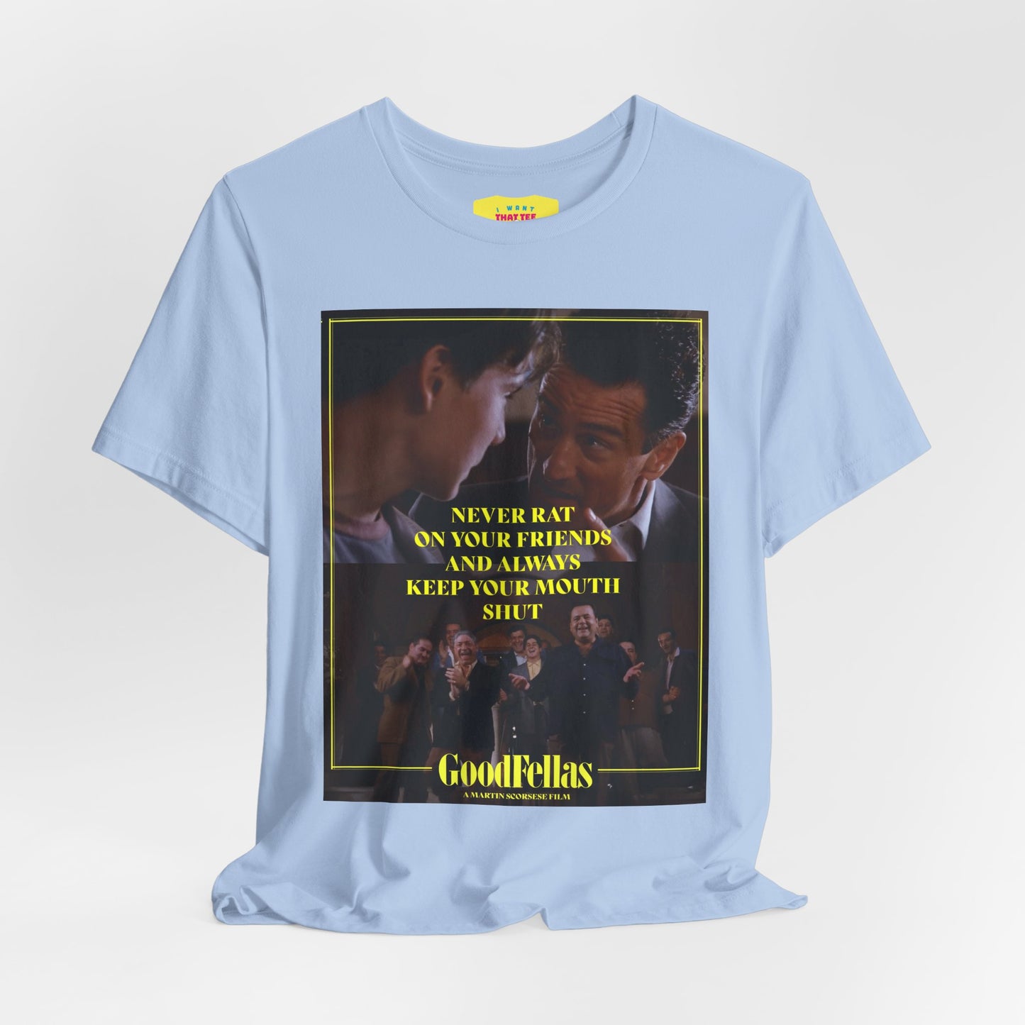 NEVER RAT ON YOUR FRIENDS - GOODFELLAS QUOTE (Unisex Jersey Short Sleeve Tee)