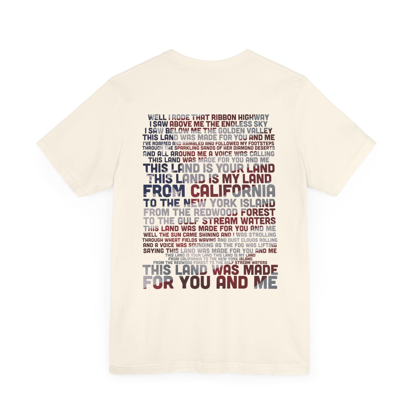 THIS LAND IS YOUR LAND - BRUCE SPRINGSTEEN (Unisex Jersey Short Sleeve Tee)