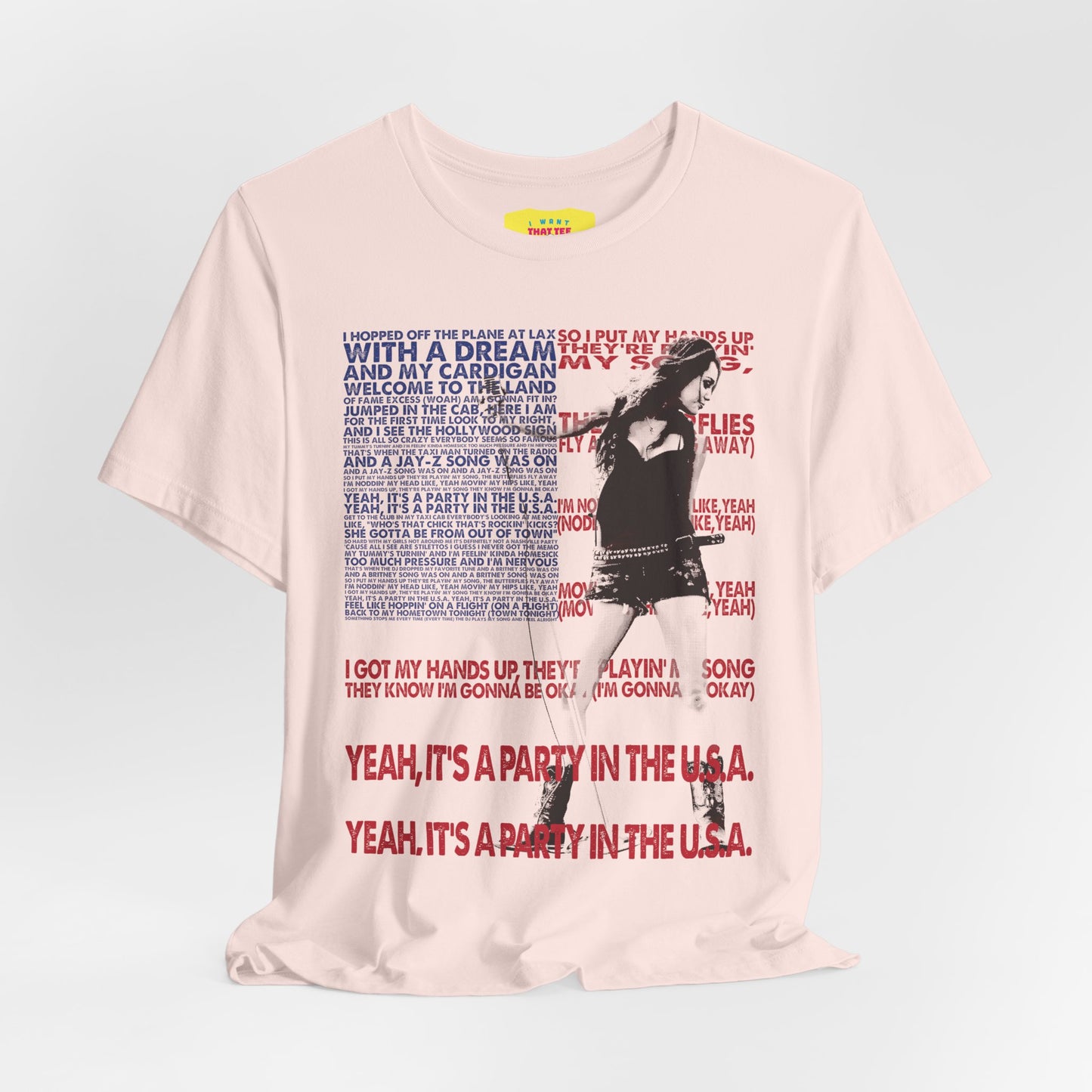 PARTY IN THE USA - MILEY CYRUS (Unisex Jersey Short Sleeve Tee)