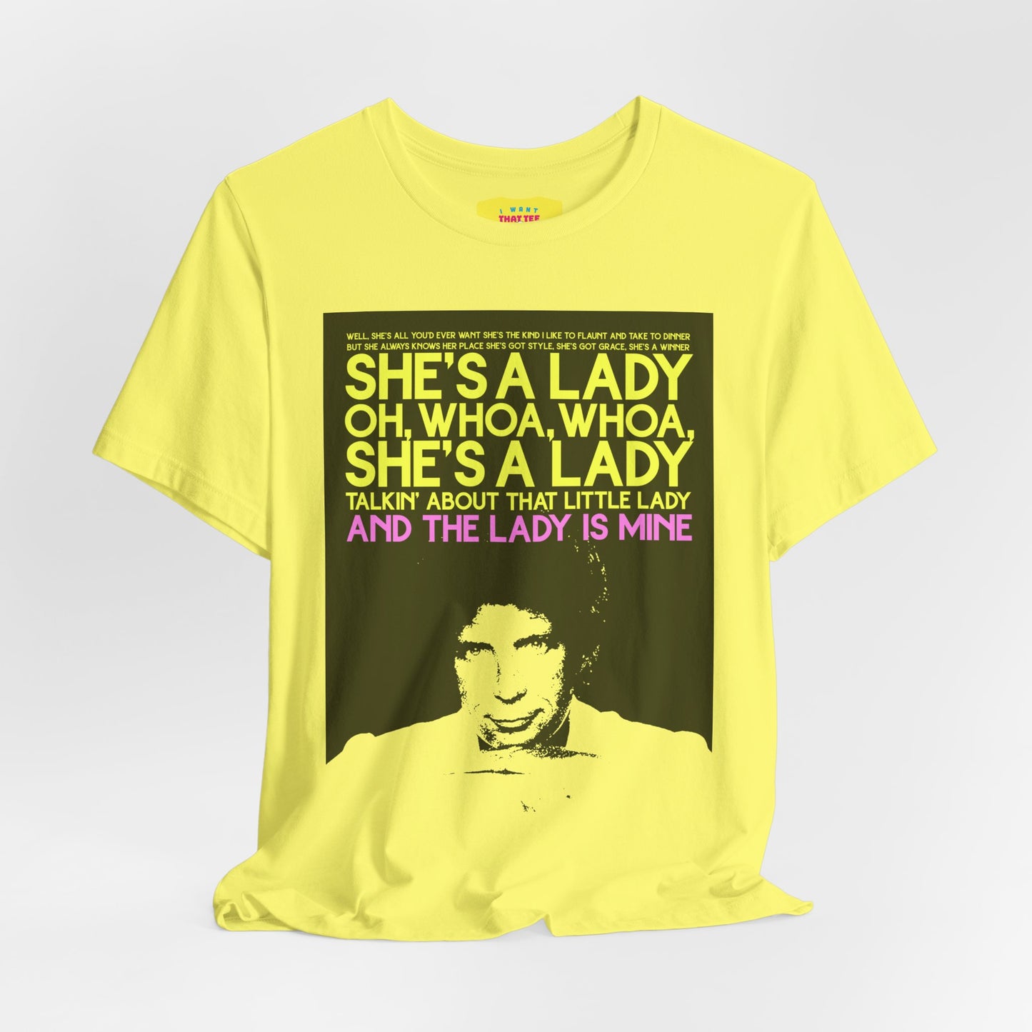 SHE'S A LADY - TOM JONES (Unisex Jersey Short Sleeve Tee)