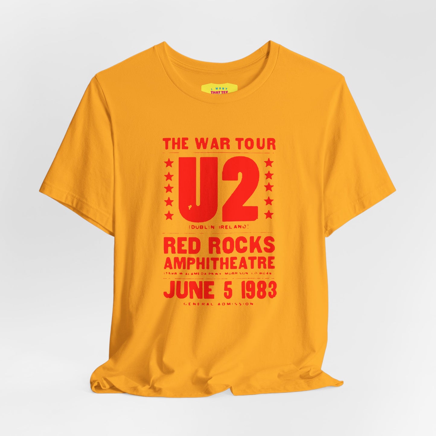 U2 THE WAR TOUR 1983 POSTER (Unisex Jersey Short Sleeve Tee)