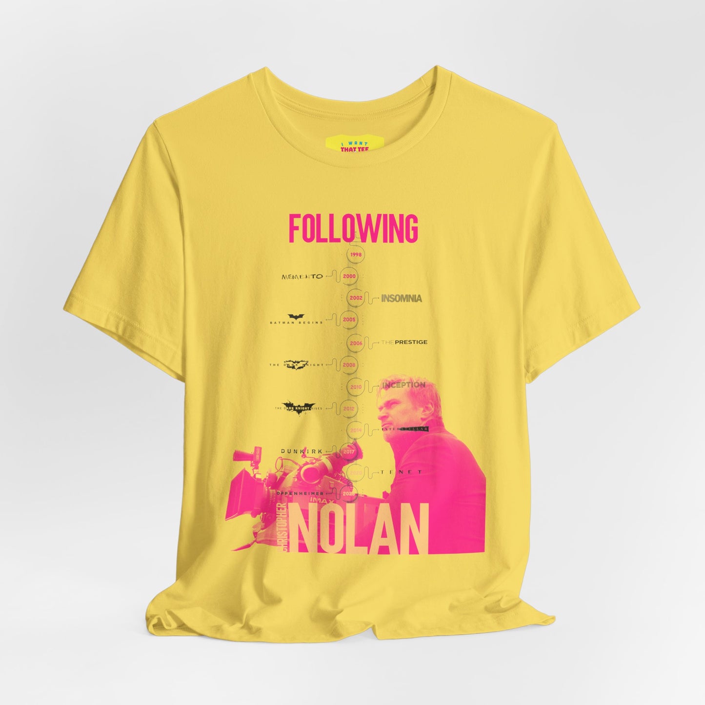 FOLLOWING CHRISTOPHER NOLAN (Unisex Jersey Short Sleeve Tee)