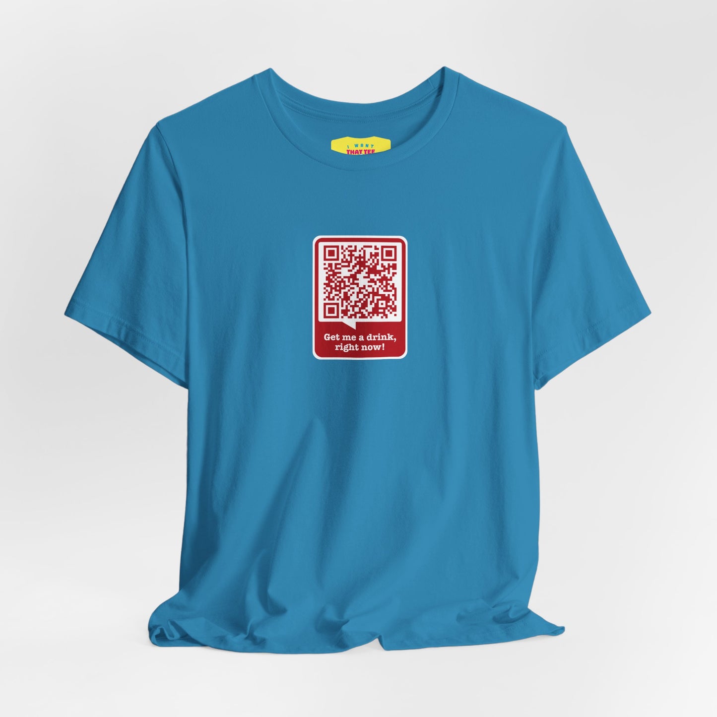 GET ME A DRINK RIGHT NOW - FORREST GUMP QR JOKE (Unisex Softstyle T-Shirt)