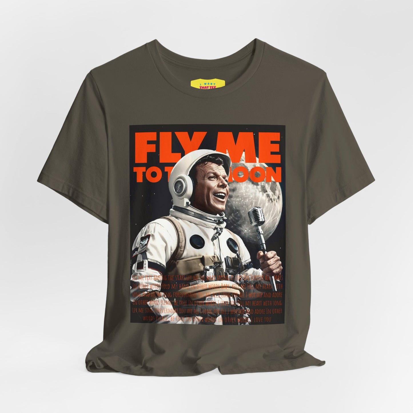 FLY ME TO THE MOON - FRANK SINATRA ASTRONAUT (Unisex Jersey Short Sleeve Tee)