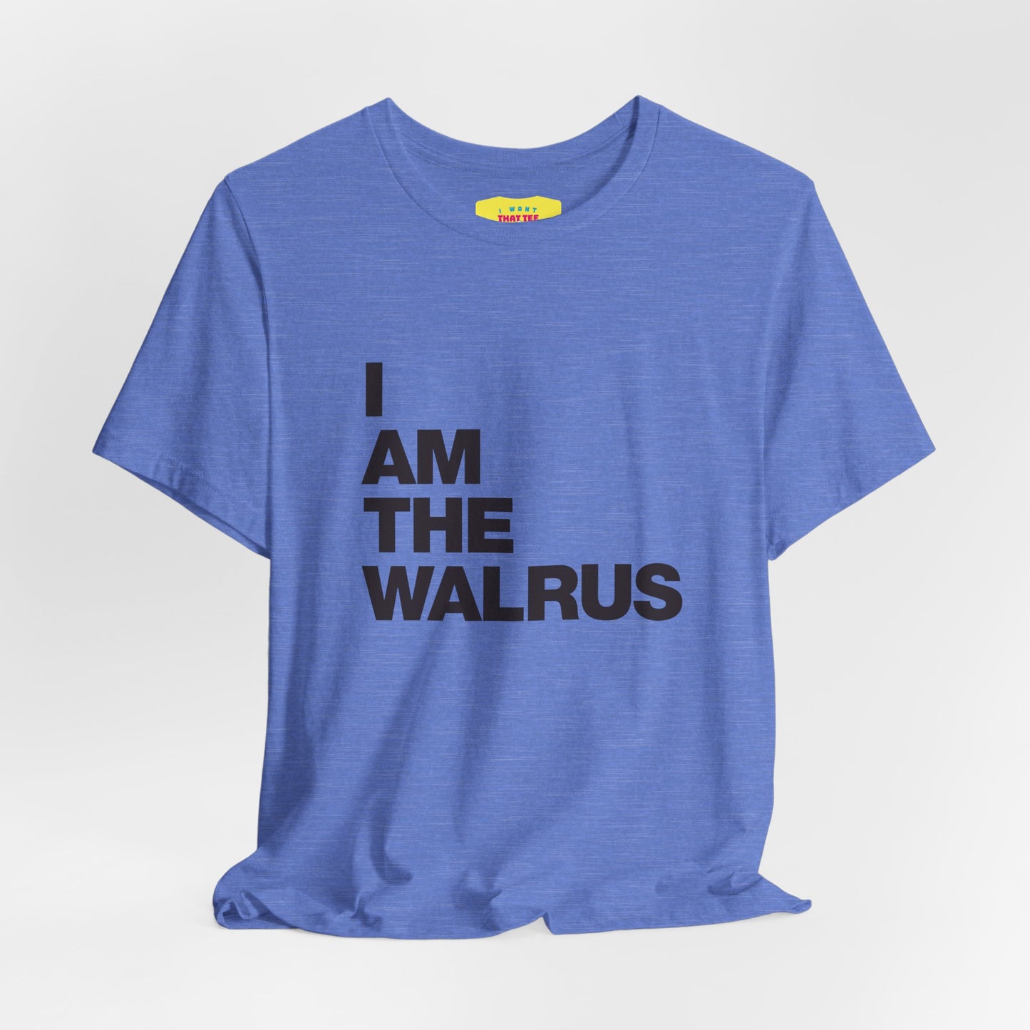 I AM THE WALRUS - THE BEATLES (Black text, Unisex Softstyle T-Shirt)