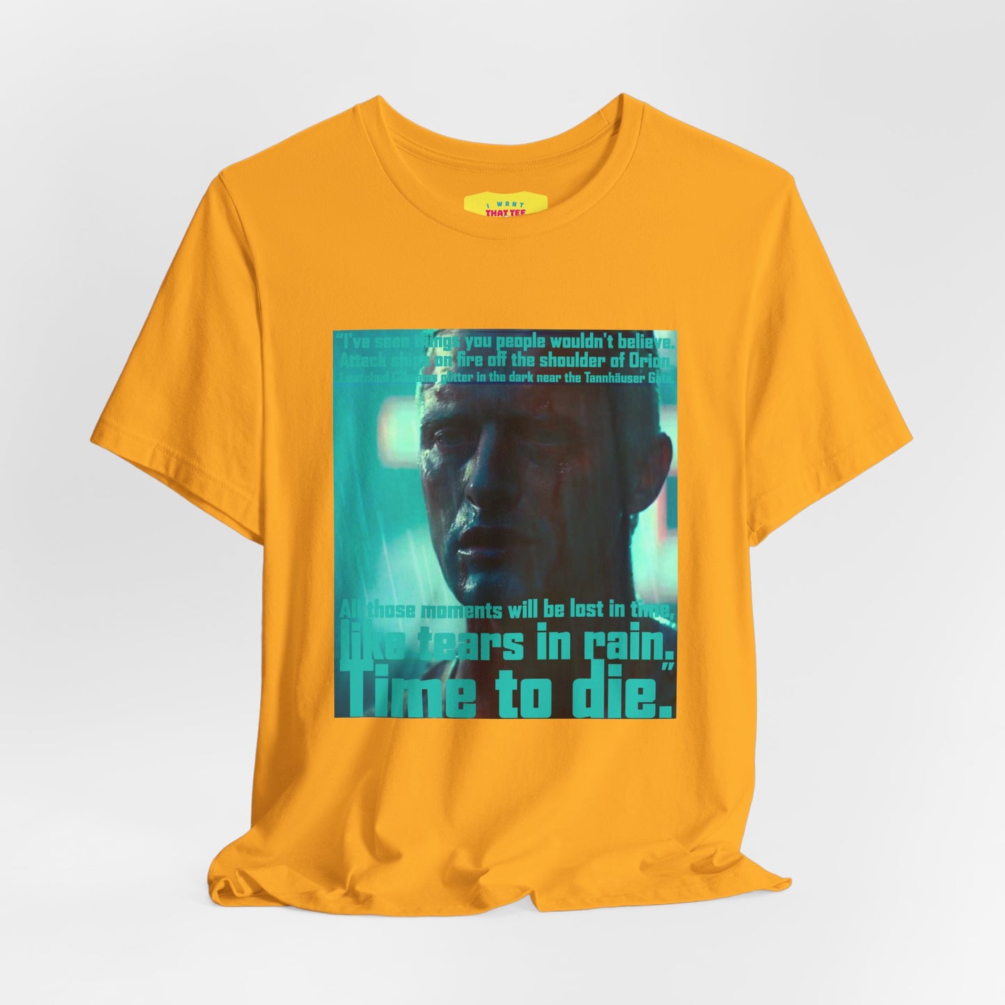 TEARS IN RAIN - BLADE RUNNER QUOTE (Unisex Softstyle T-Shirt)